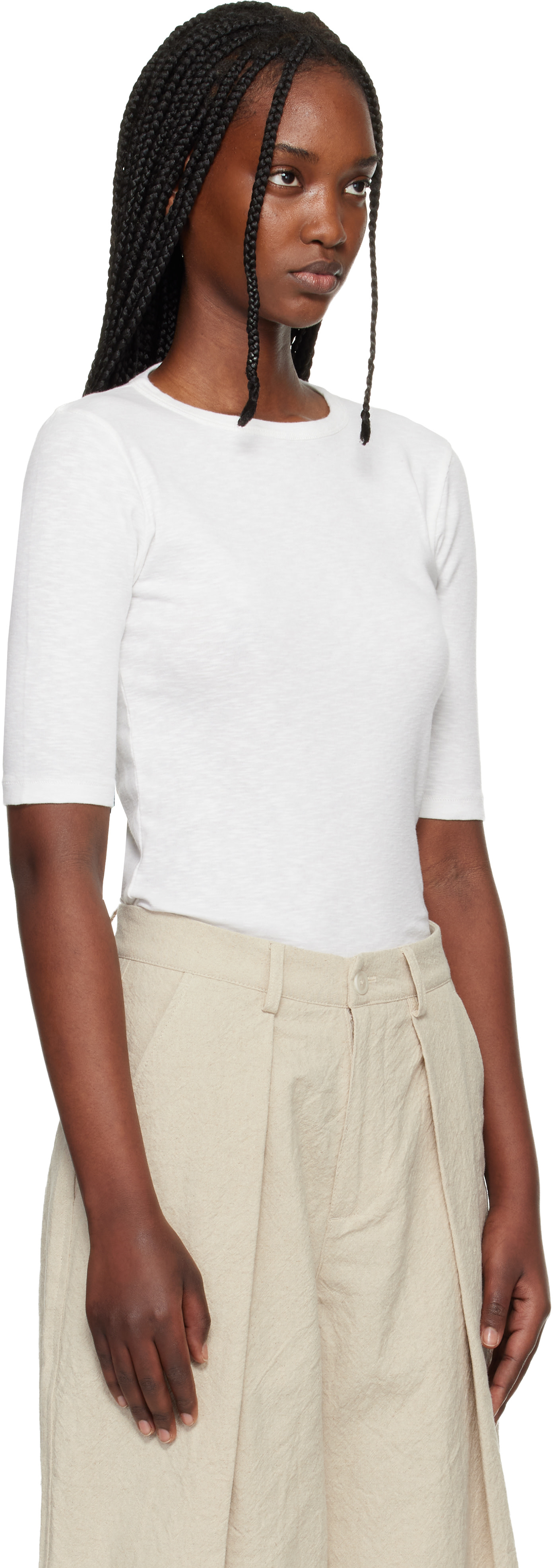 YMC - T-shirt Earth blanc cassé