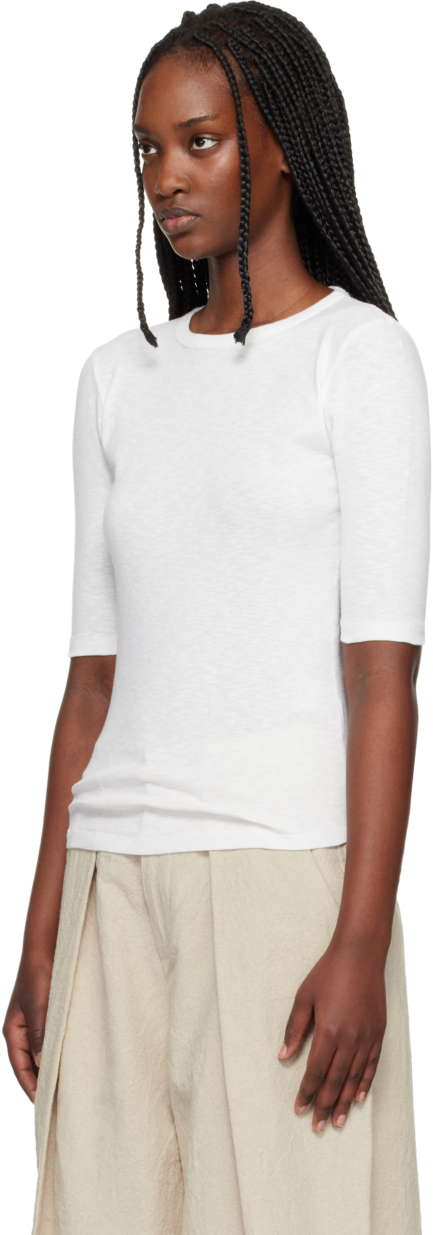 YMC - T-shirt Earth blanc cassé