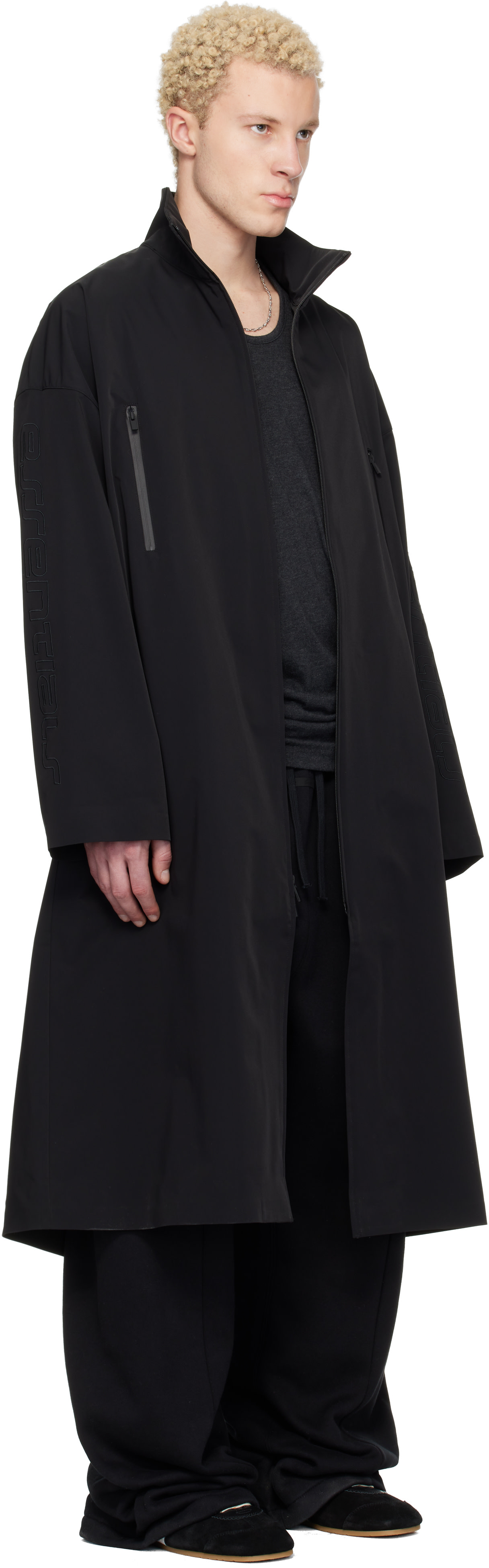 Fear of God ESSENTIALS - 블랙 액티브 트레이스 트렌치 코트