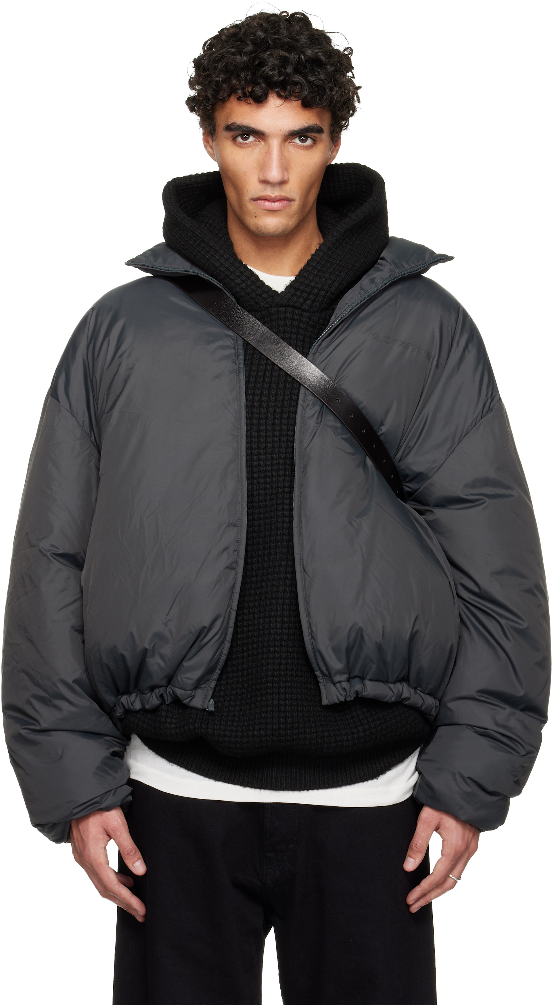 Fear of God ESSENTIALS - Gray Holiday Ripstop Nylon Puffer Down Jacket