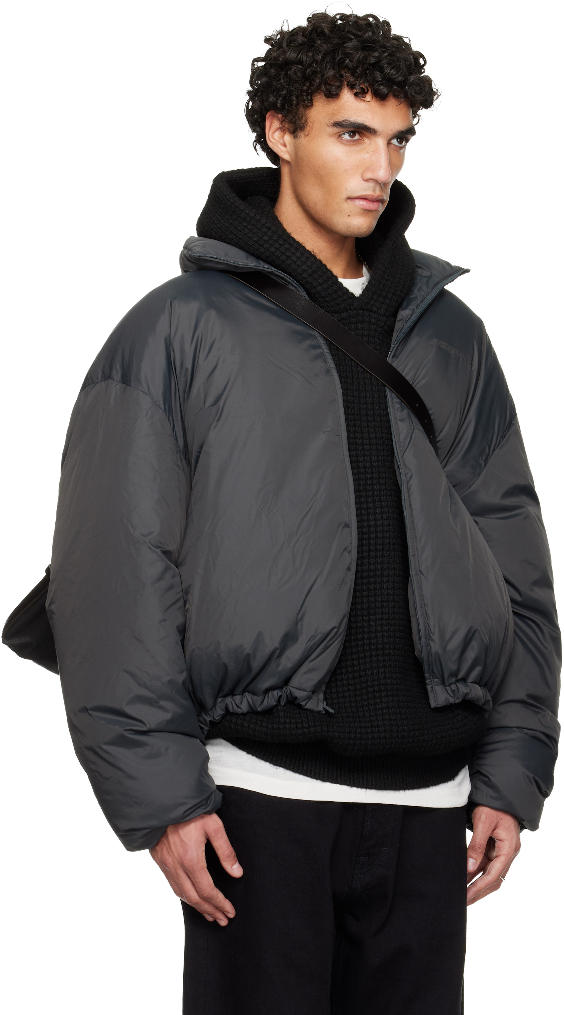 Fear of God ESSENTIALS - Gray Holiday Ripstop Nylon Puffer Down Jacket