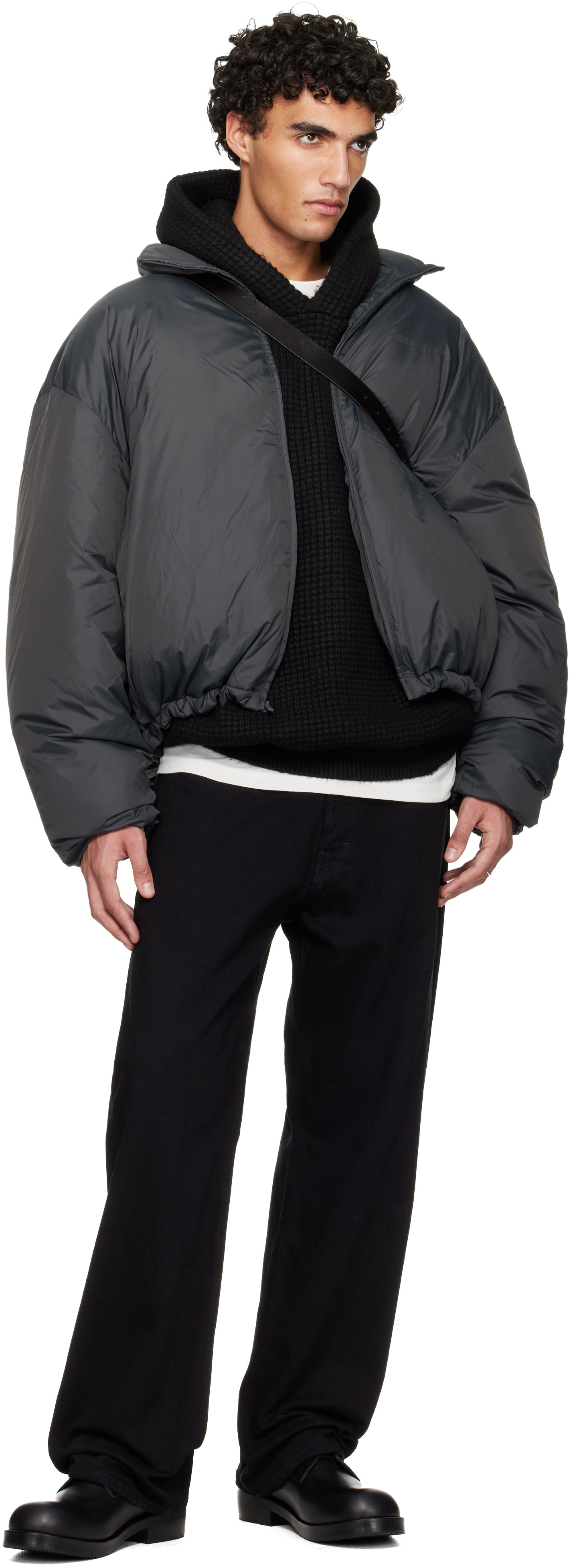 Fear of God ESSENTIALS - Gray Holiday Ripstop Nylon Puffer Down Jacket