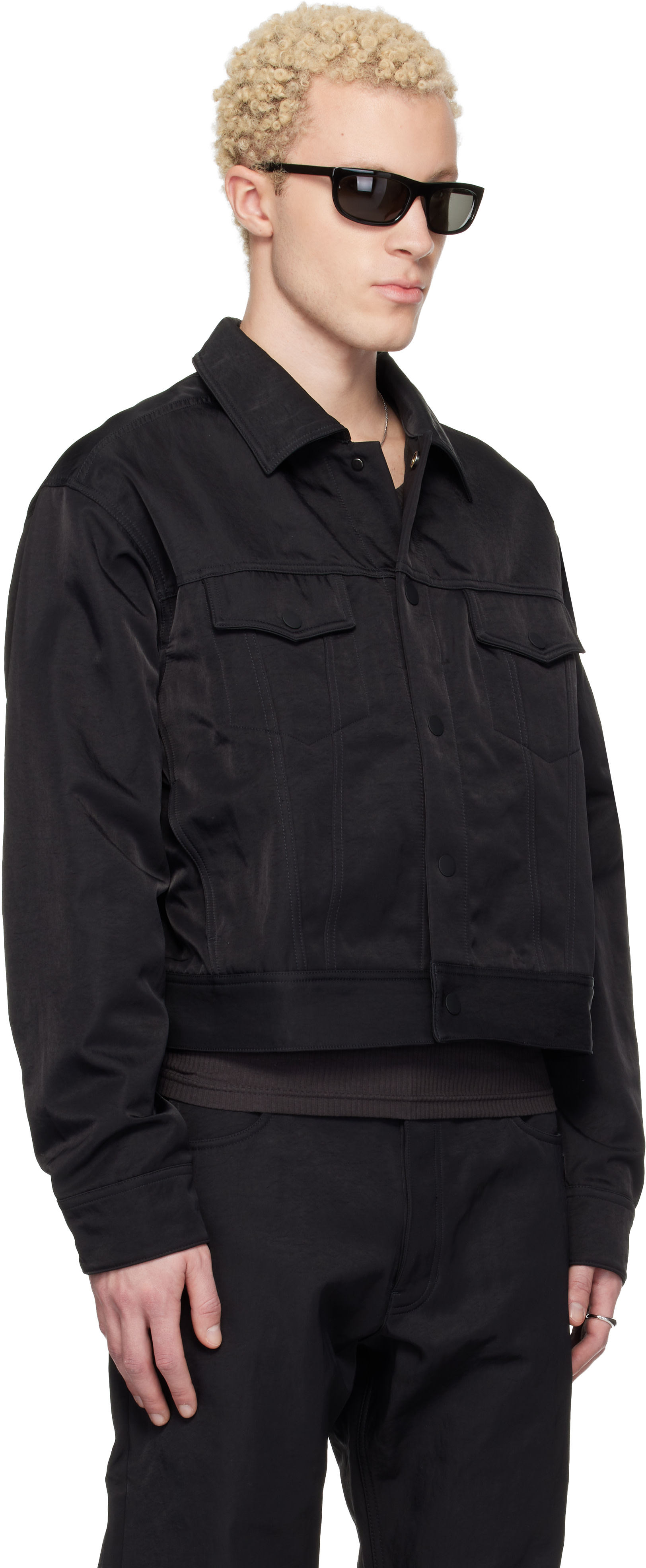 Fear of God ESSENTIALS - ブラック Textured Nylon トラッカージャケット
