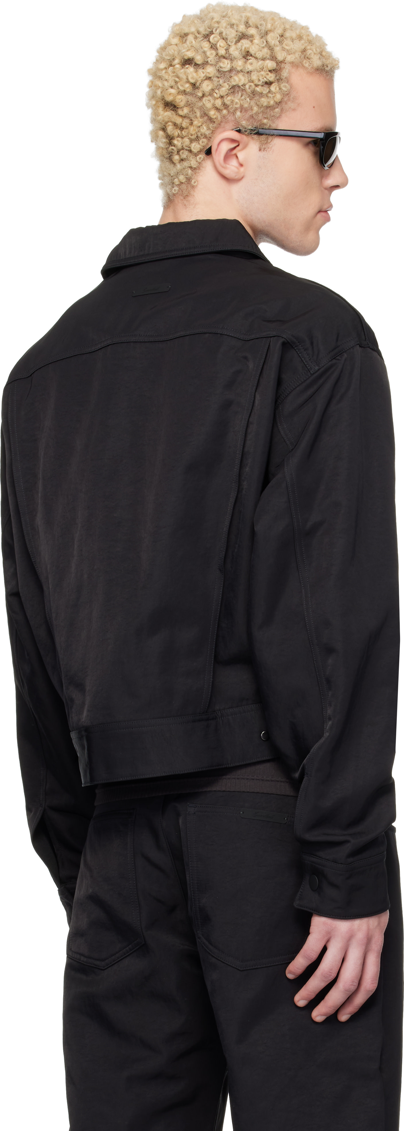 Fear of God ESSENTIALS - ブラック Textured Nylon トラッカージャケット
