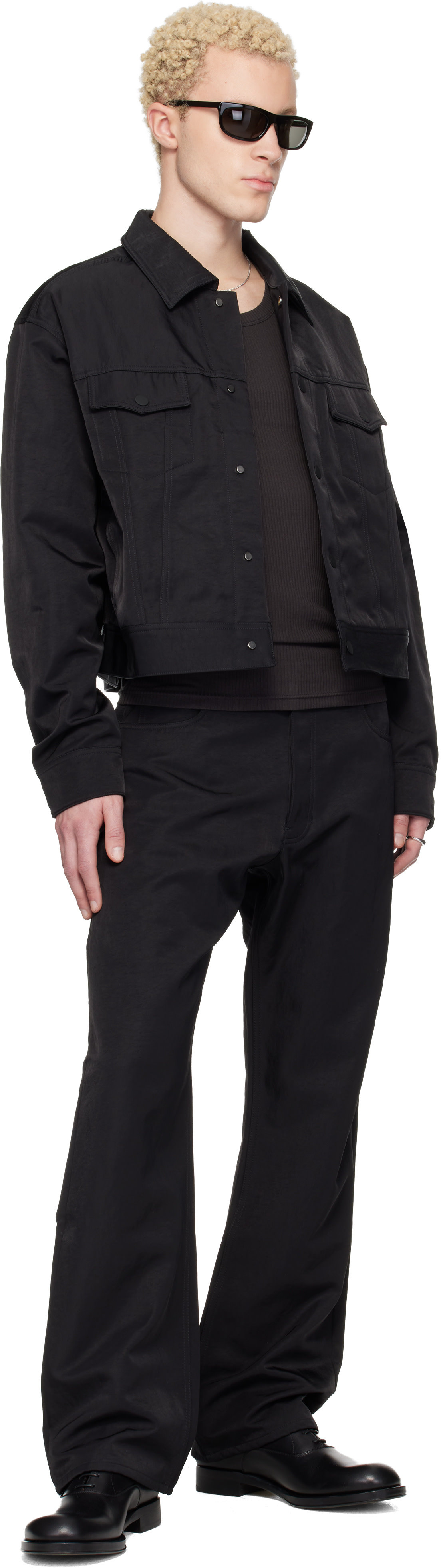 Fear of God ESSENTIALS - ブラック Textured Nylon トラッカージャケット