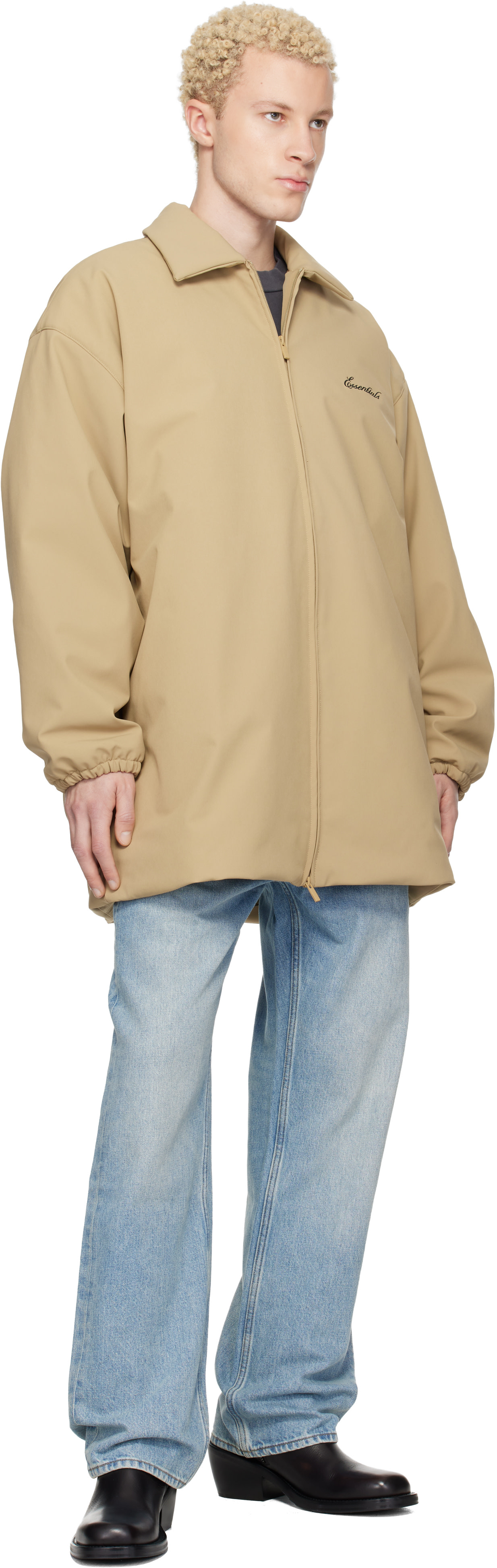 Fear of God ESSENTIALS - 베이지 시그니처 반 재킷