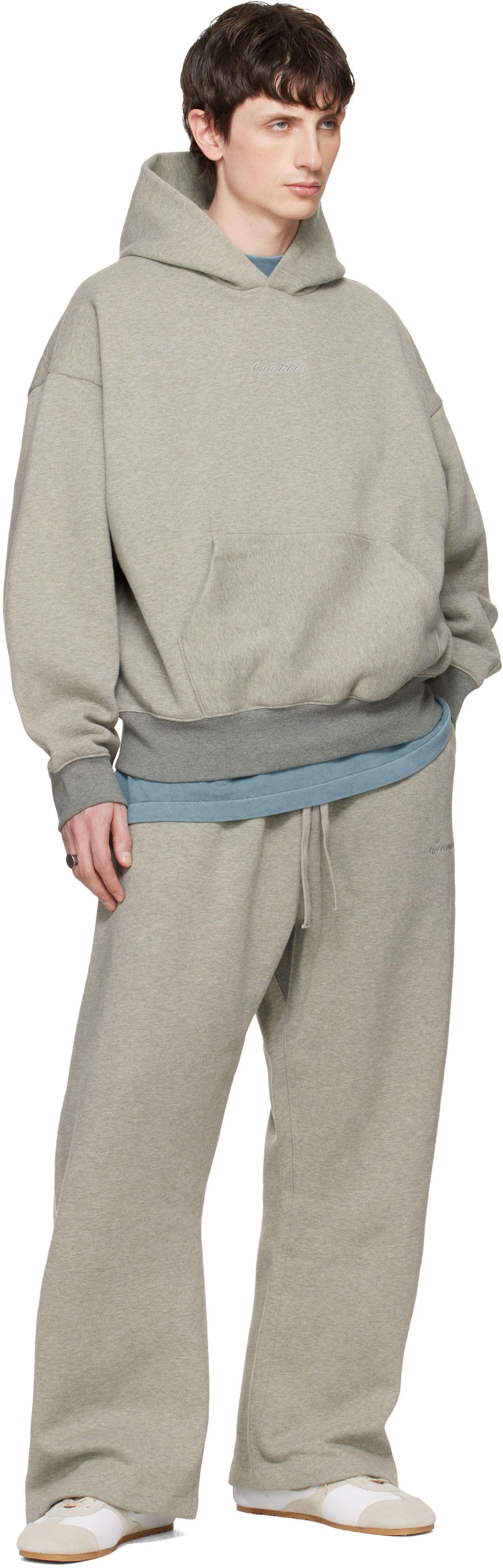 Fear of God ESSENTIALS - 그레이 시그니처 플레어 스웨트팬츠
