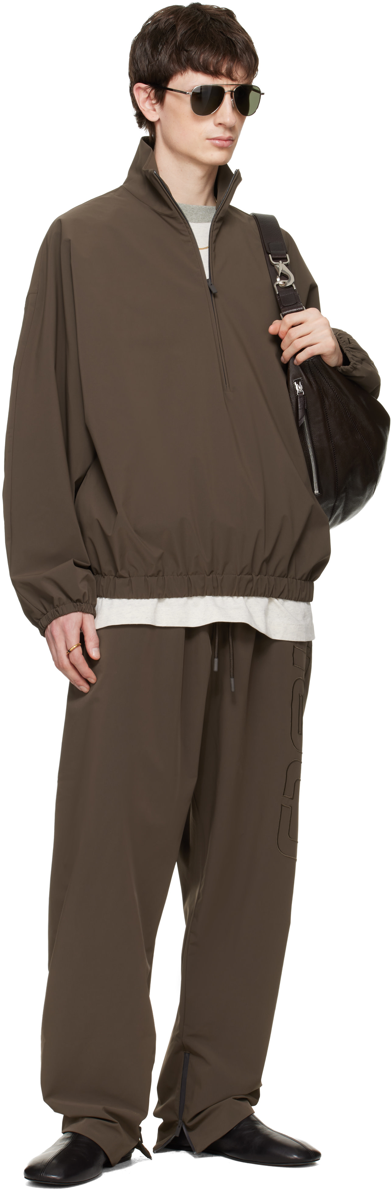 Fear of God ESSENTIALS - Brown Active Trace Track Pants