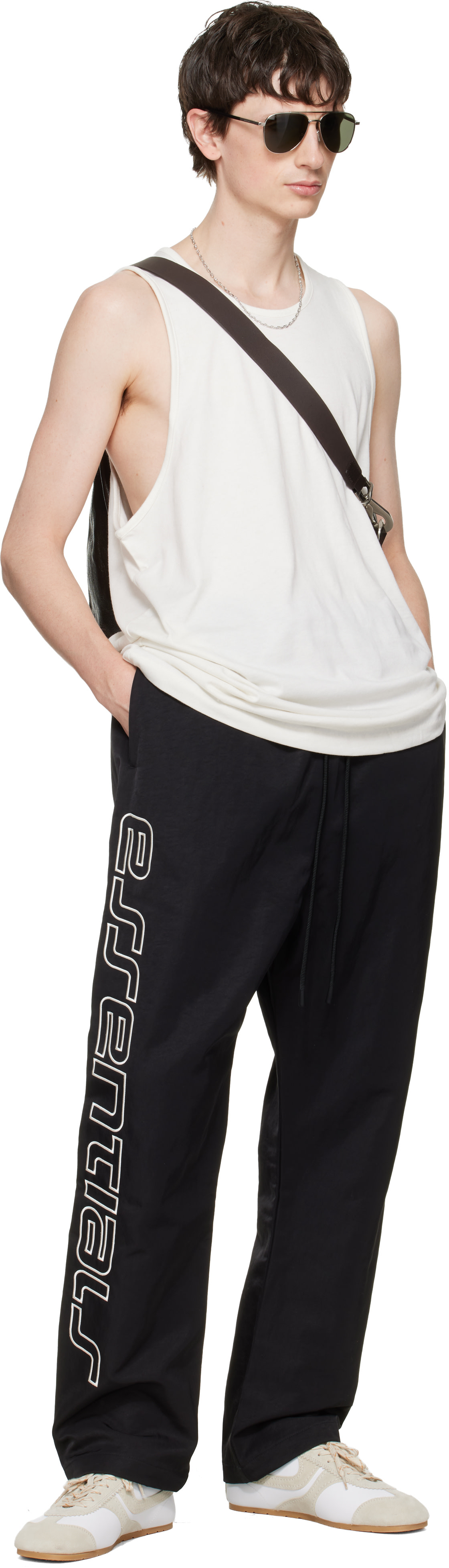 Fear of God ESSENTIALS - Black Active Trace Relaxed Drawstring Track Pants