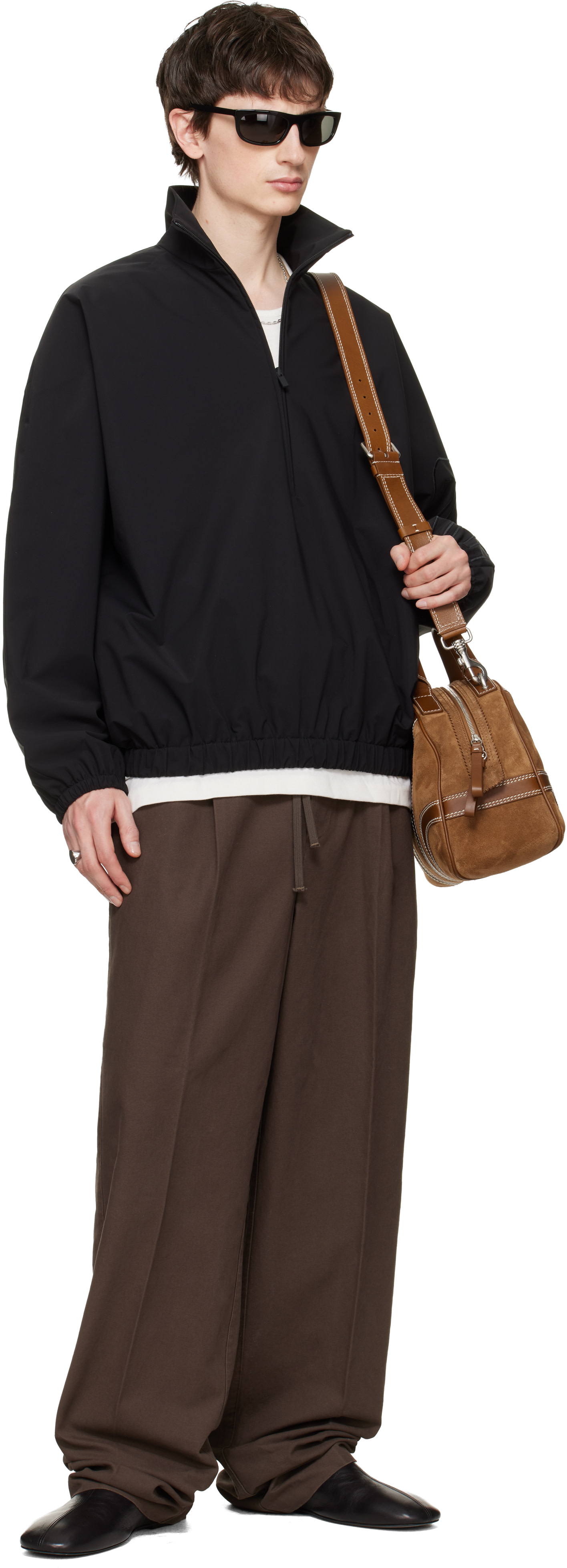 Fear of God ESSENTIALS - 브라운 플리츠 프론트 슬랙스