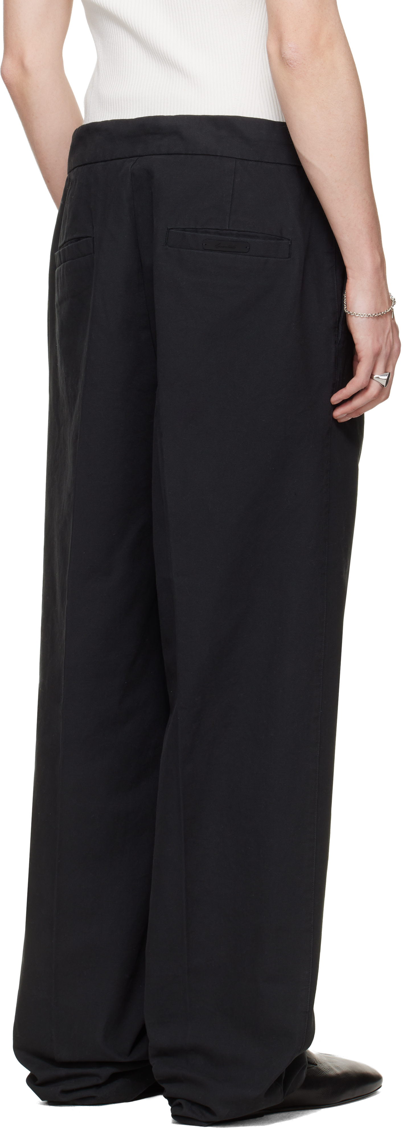 Fear of God ESSENTIALS - Pantalon noir à plis avant