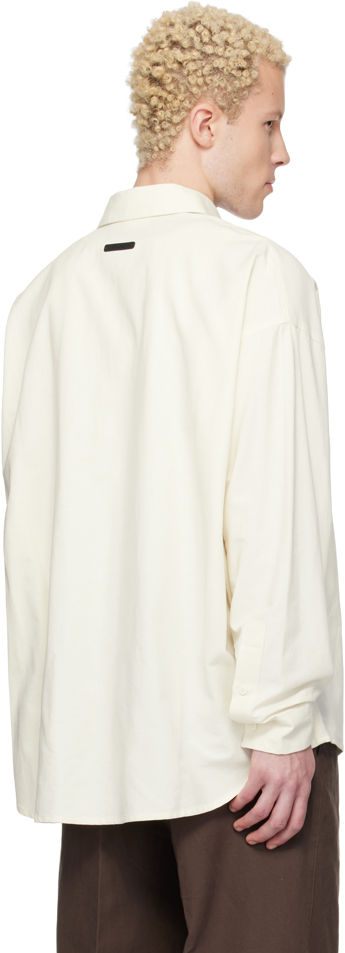 Fear of God ESSENTIALS - 오프 화이트 시그니처 버튼업 셔츠