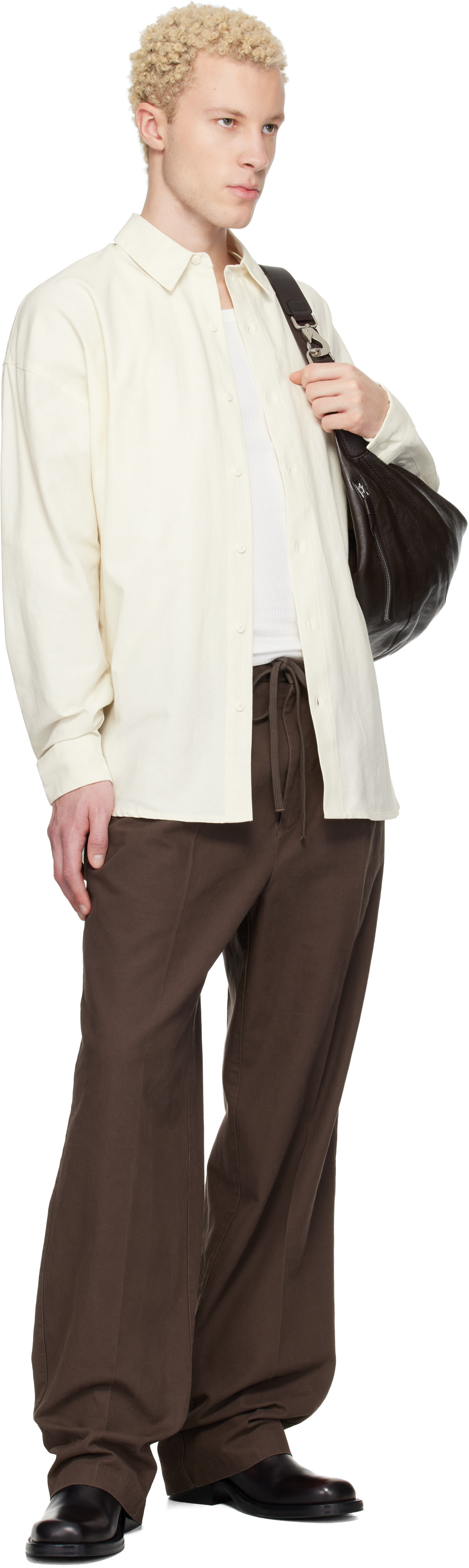 Fear of God ESSENTIALS - 오프 화이트 시그니처 버튼업 셔츠