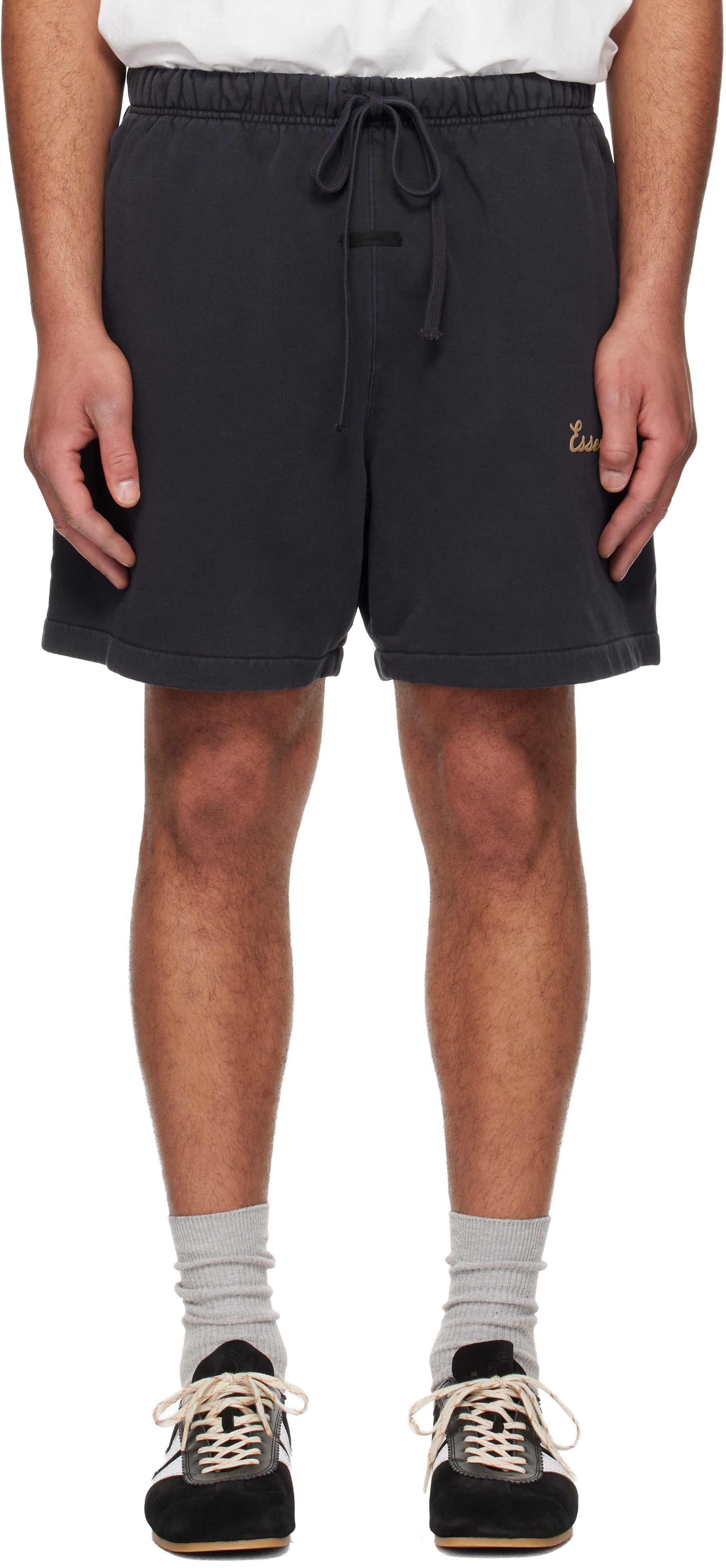Fear of God ESSENTIALS - Short de survêtement noir à logo Training