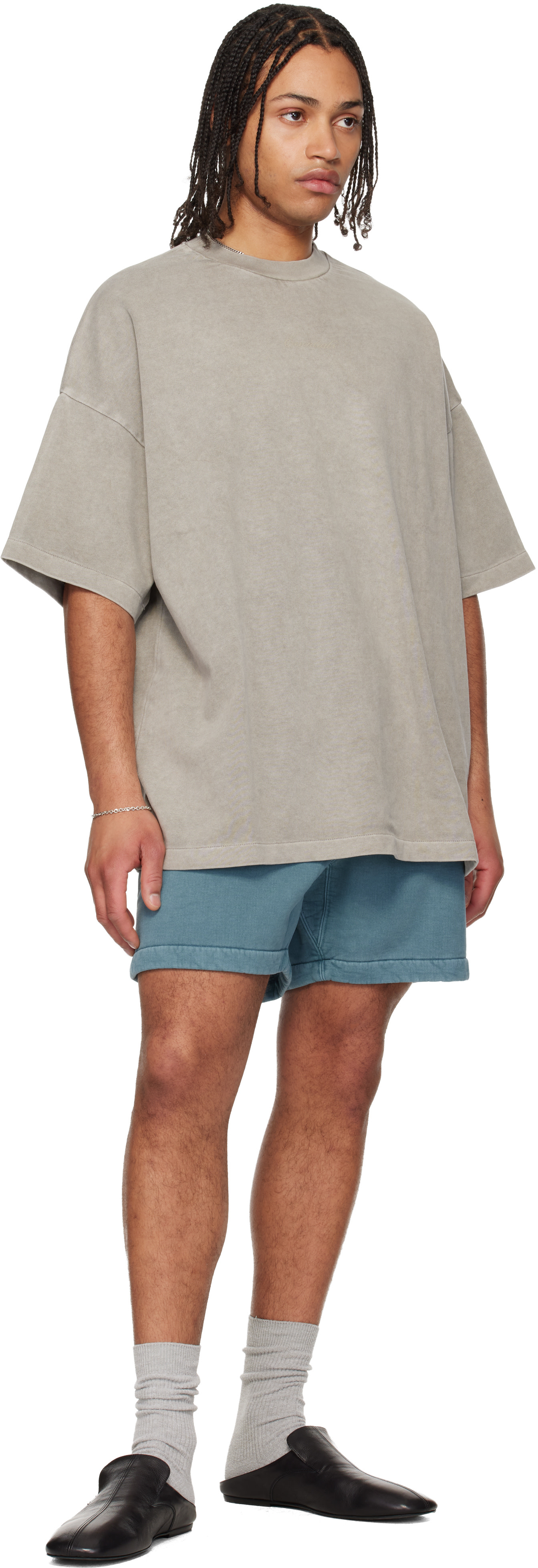 Fear of God ESSENTIALS - 블루 시그니처 클래식 스웨트쇼츠