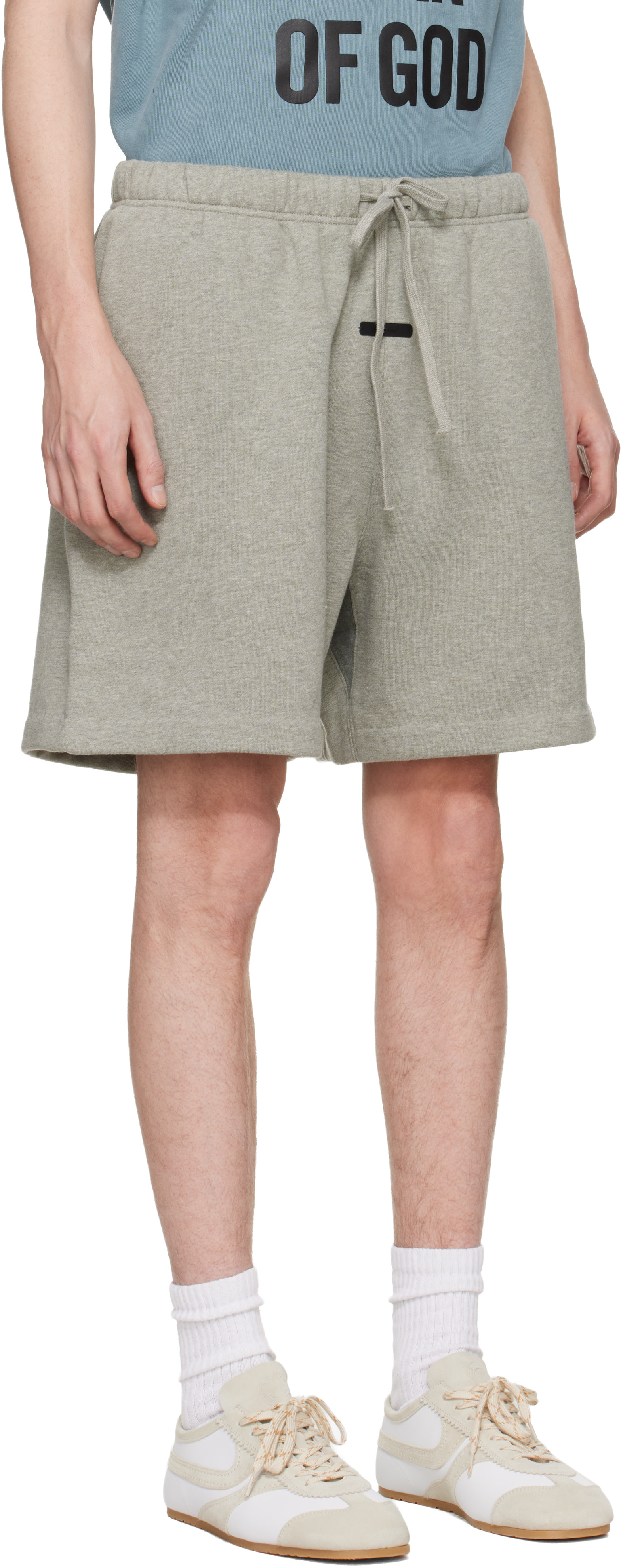 Fear of God ESSENTIALS - Short gris à logo
