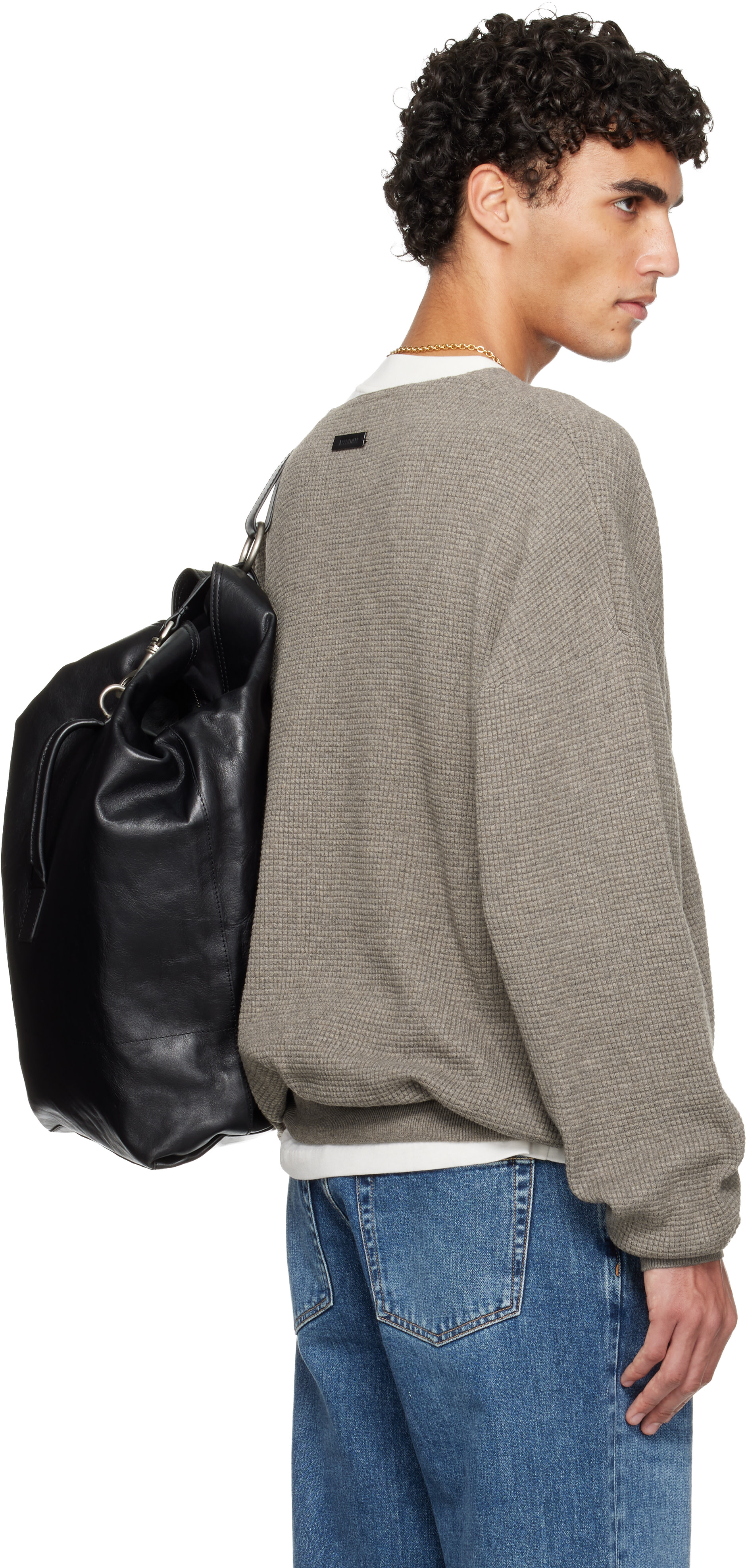 Fear of God ESSENTIALS: ブラウン Holiday Waffle Crewneck 90s
