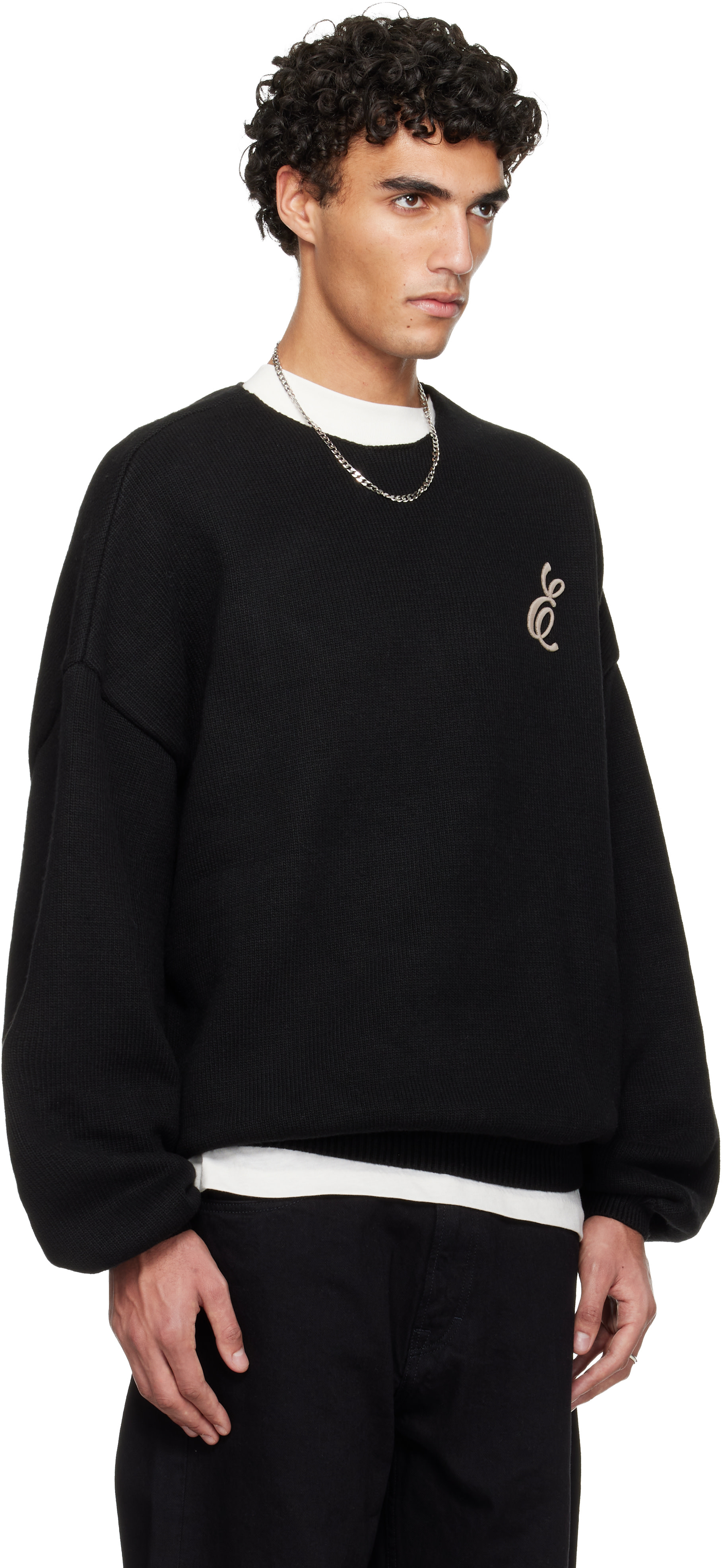 Fear of God ESSENTIALS: ブラック Holiday エンブロイダリー メリノ