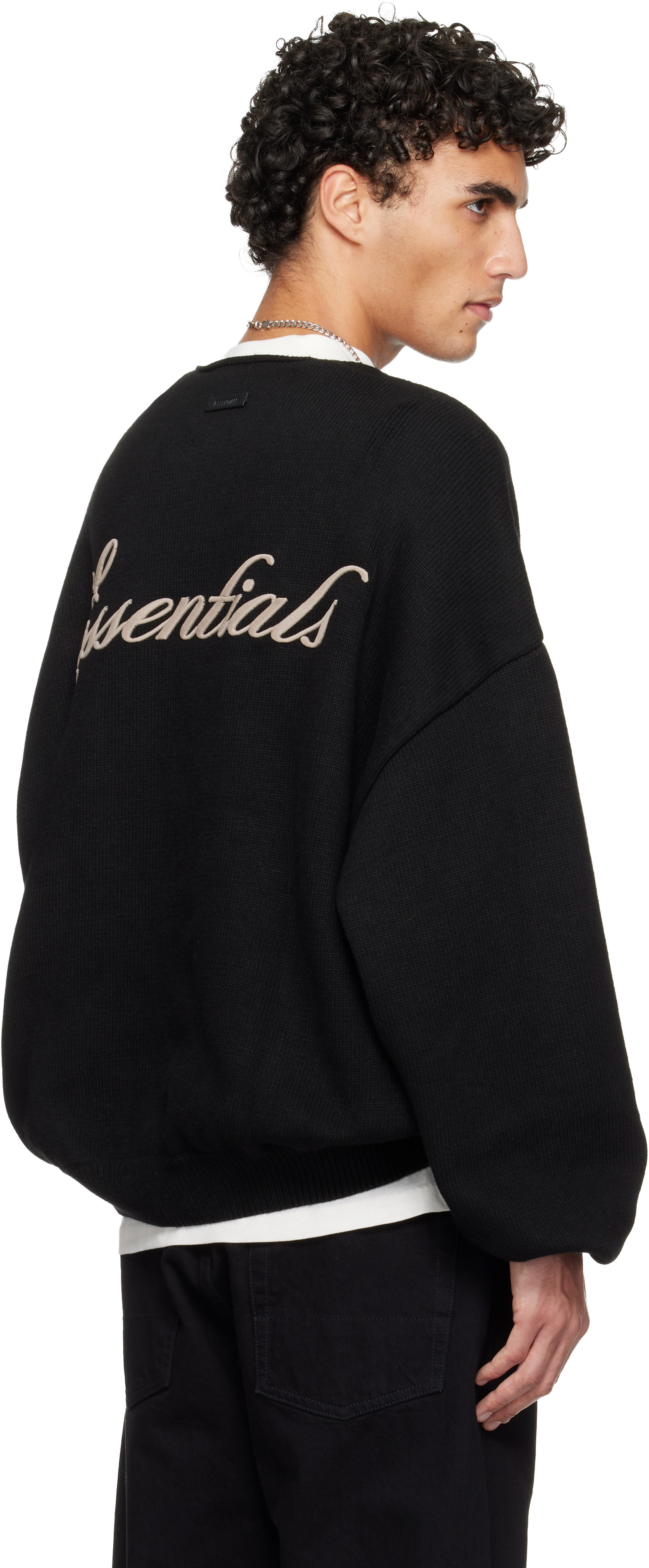 Fear of God ESSENTIALS: ブラック Holiday エンブロイダリー メリノ