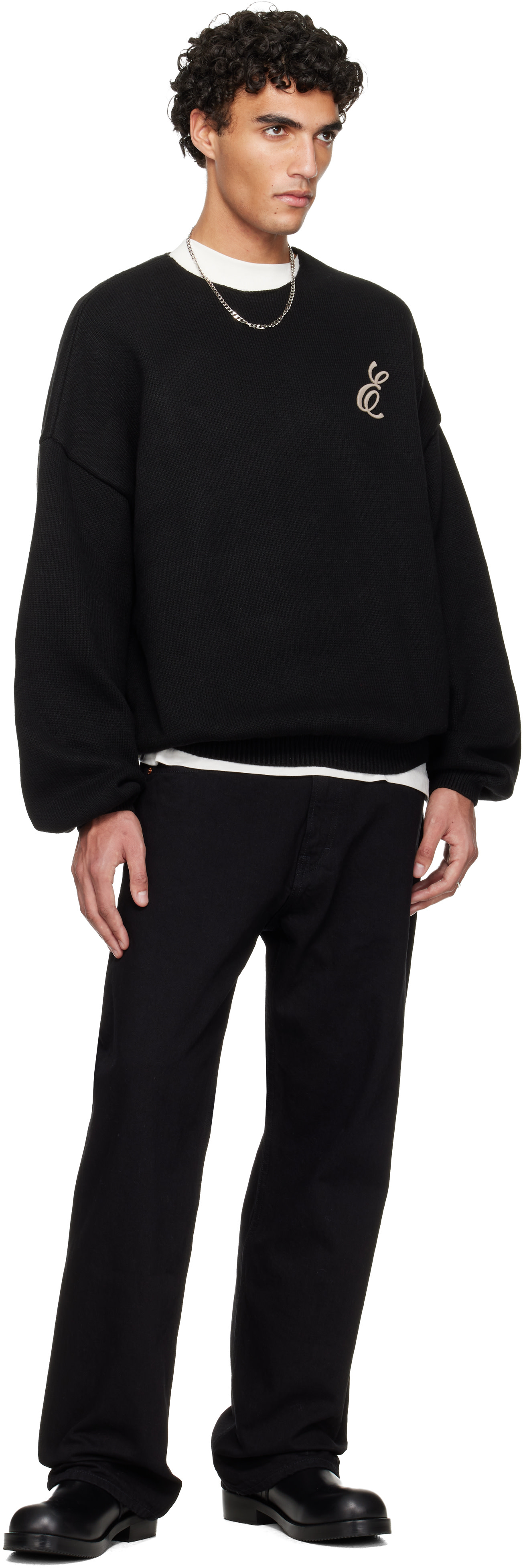 Fear of God ESSENTIALS: ブラック Holiday エンブロイダリー メリノ