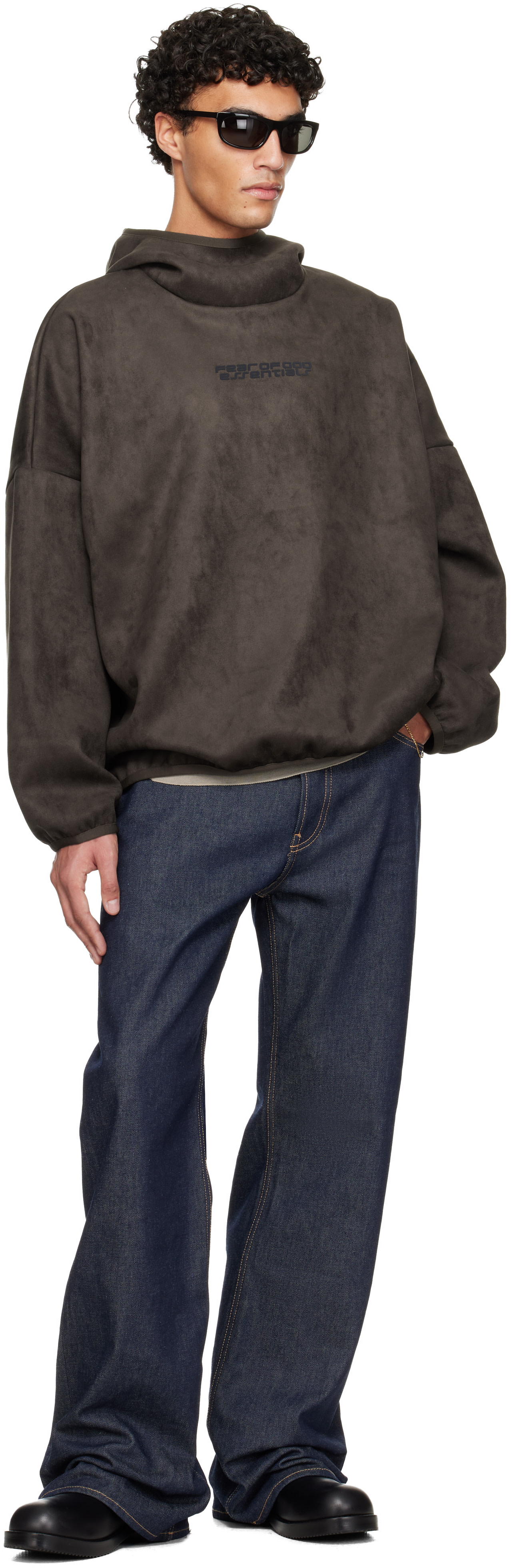 Fear of God ESSENTIALS: Brown Holiday Faux-Suede Fleece Modern