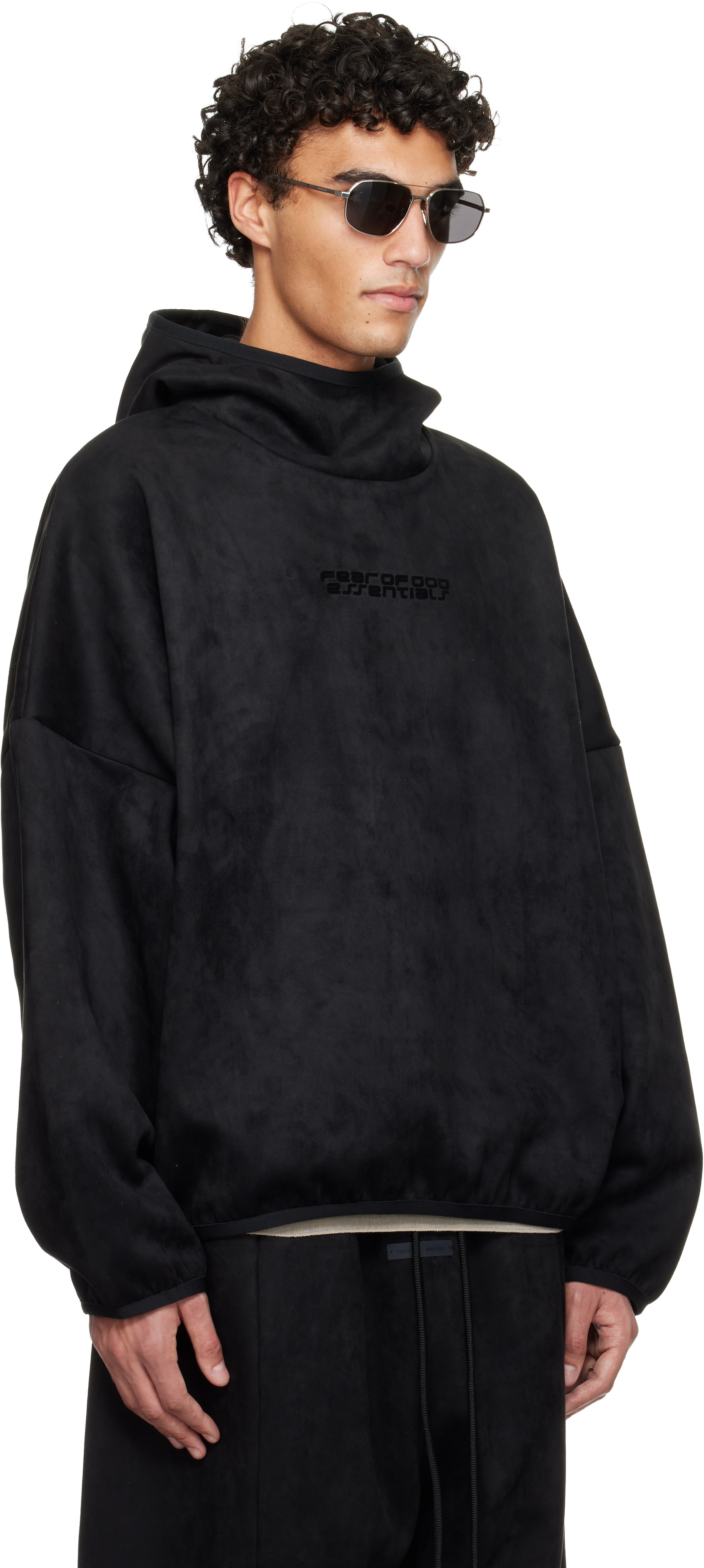 Fear of God ESSENTIALS: Black Holiday Faux-Suede Fleece Modern