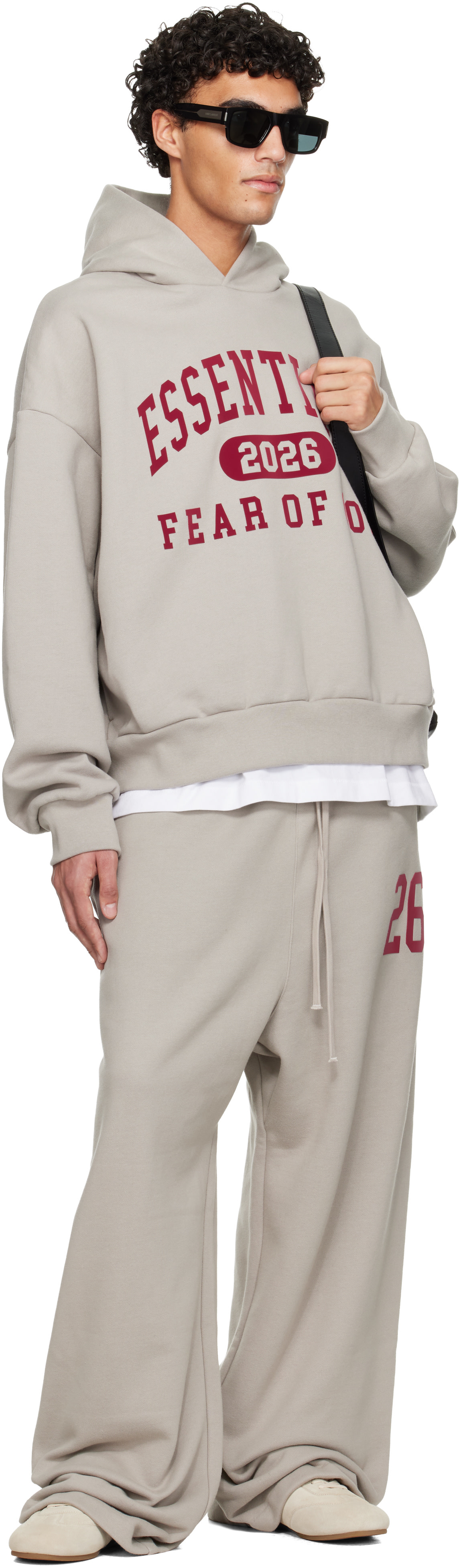 Fear of God ESSENTIALS: Gray Holiday Classic Hoodie | SSENSE