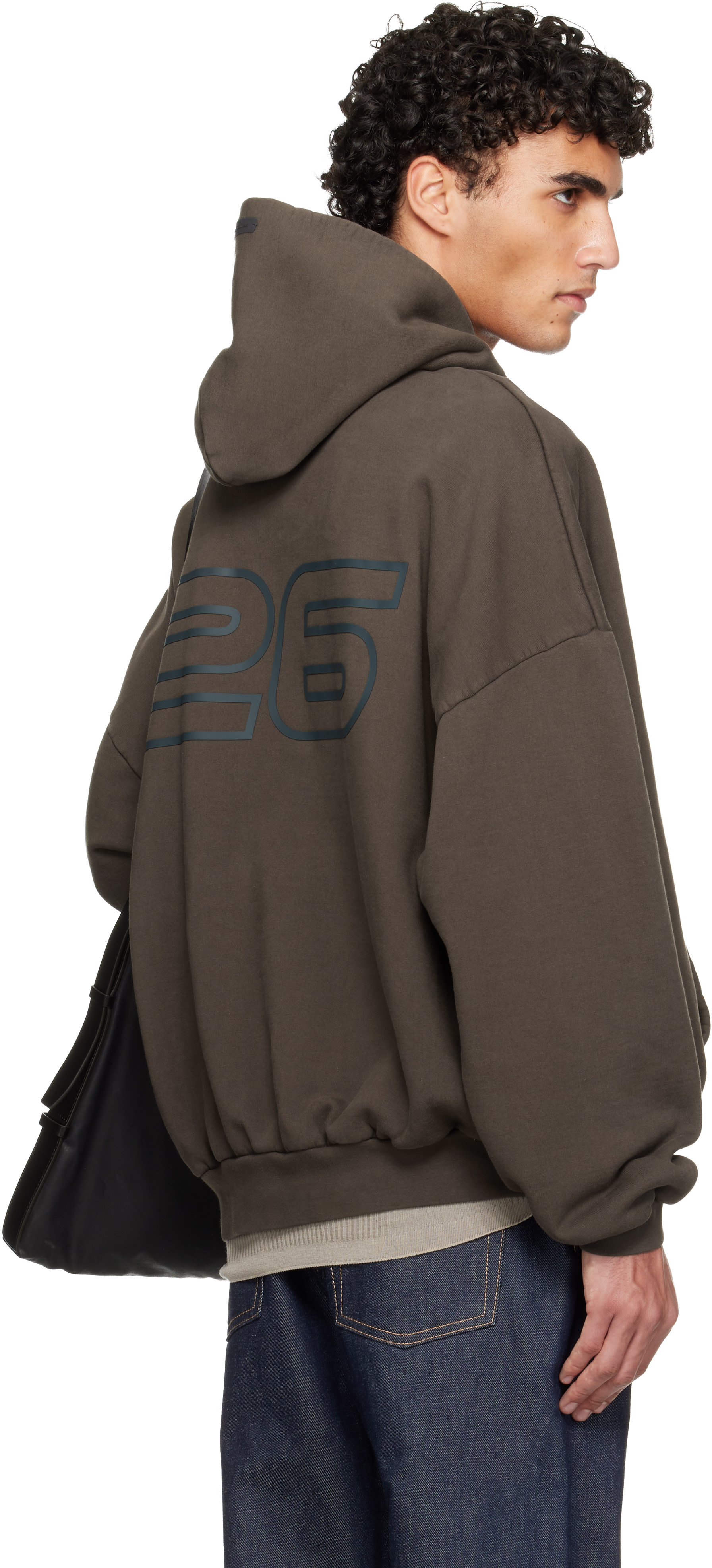 Fear of God ESSENTIALS - Pull à capuche 90s brun en molleton épais - Holiday