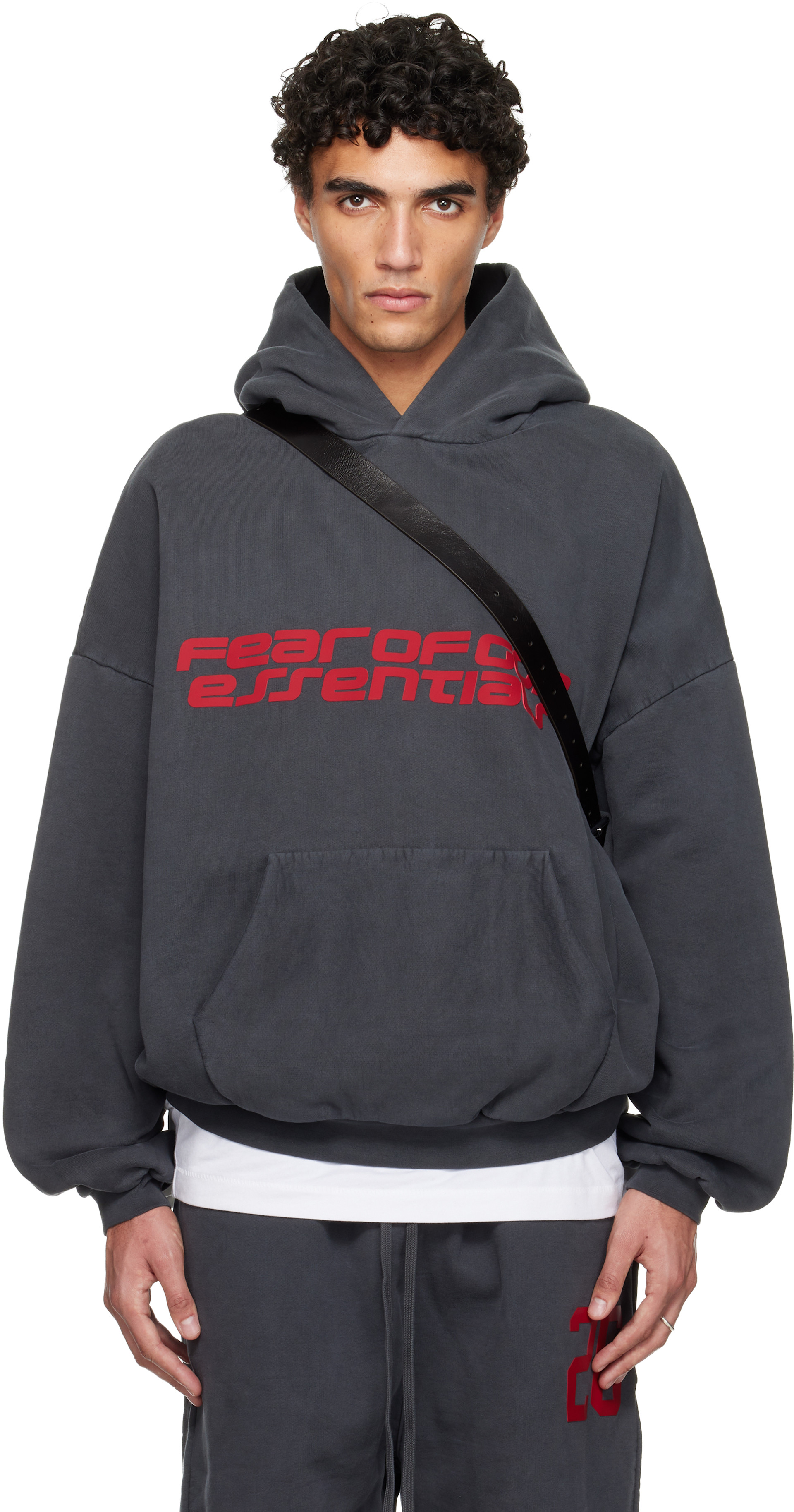 Fear of God ESSENTIALS - Pull à capuche 90s gris en molleton épais - Holiday