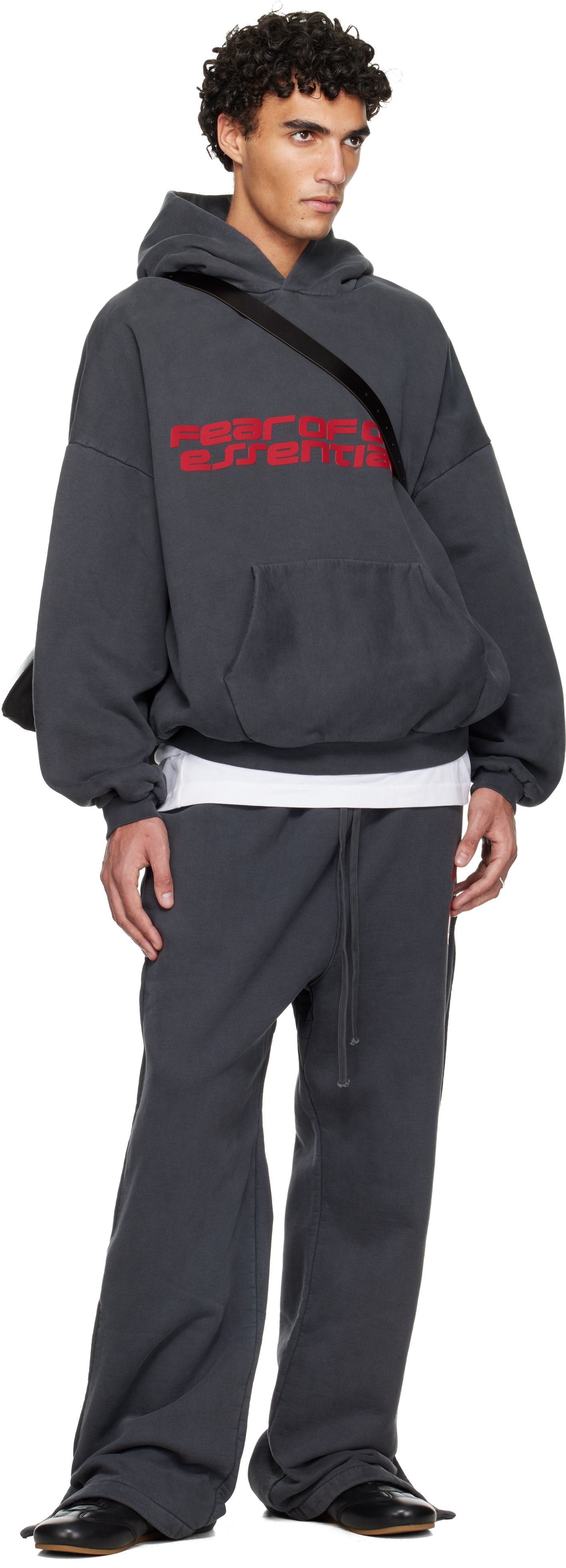 Fear of God ESSENTIALS: Gray Holiday Heavy Fleece 90s Hoodie | SSENSE