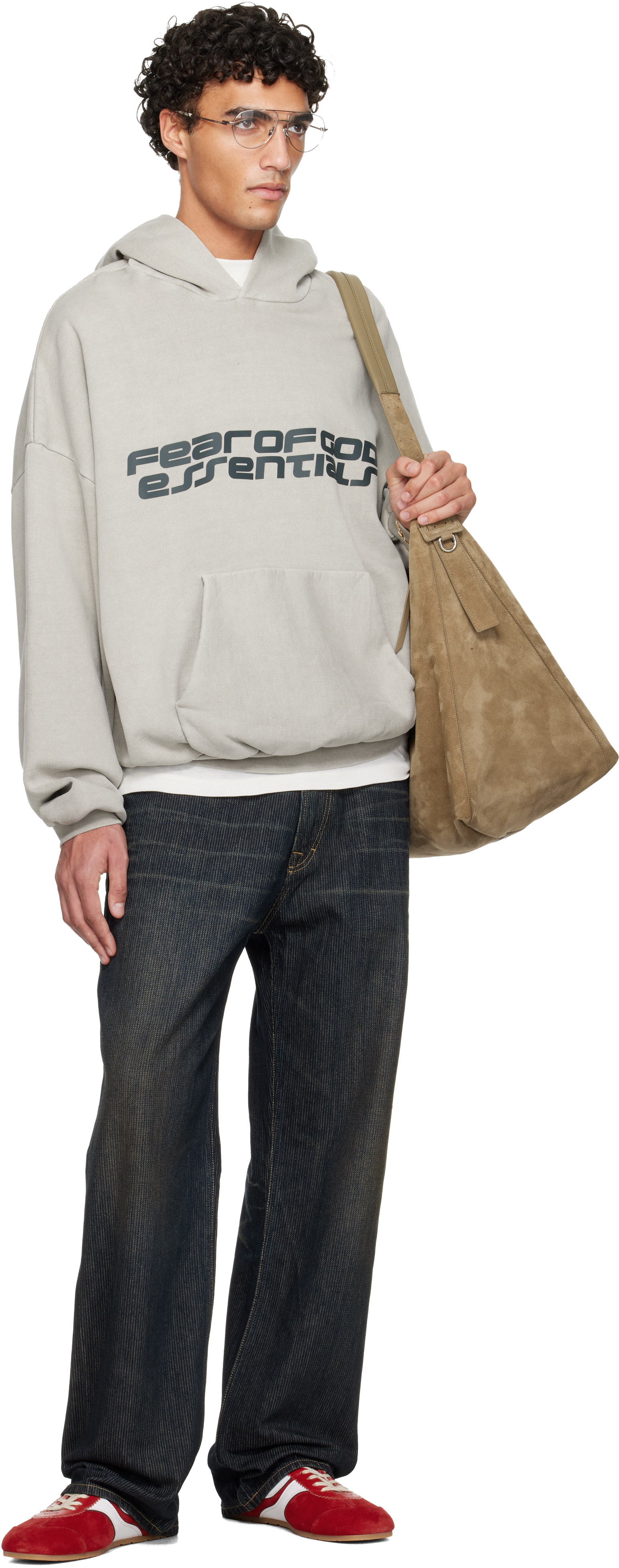 Fear of God ESSENTIALS: グレー Holiday Heavy Fleece 90s フーディ