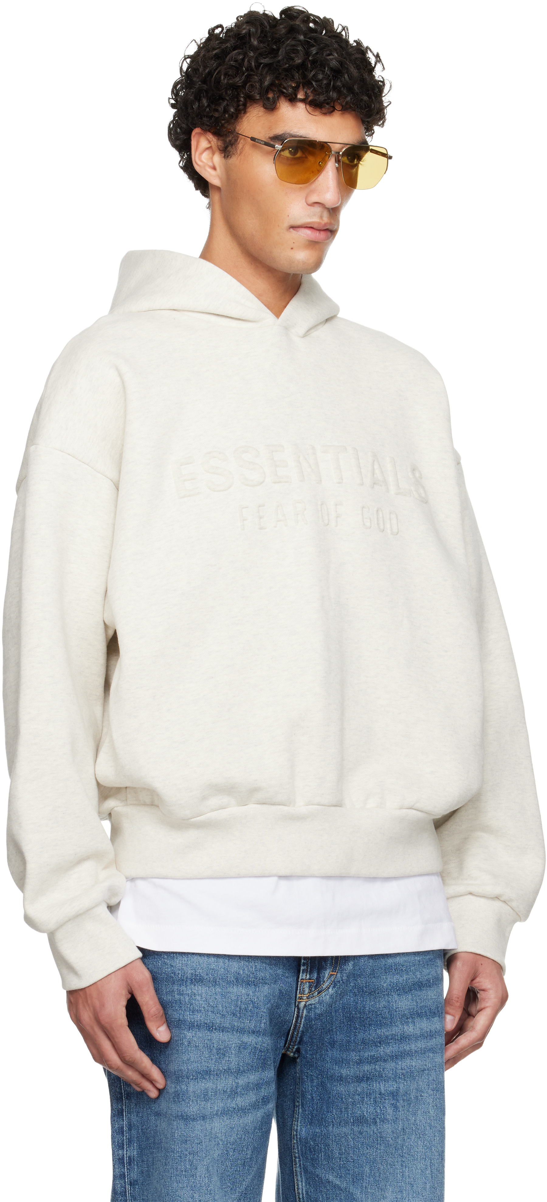 Fear of God ESSENTIALS - 오프 화이트 홀리데이 에센셜 클래식 후디