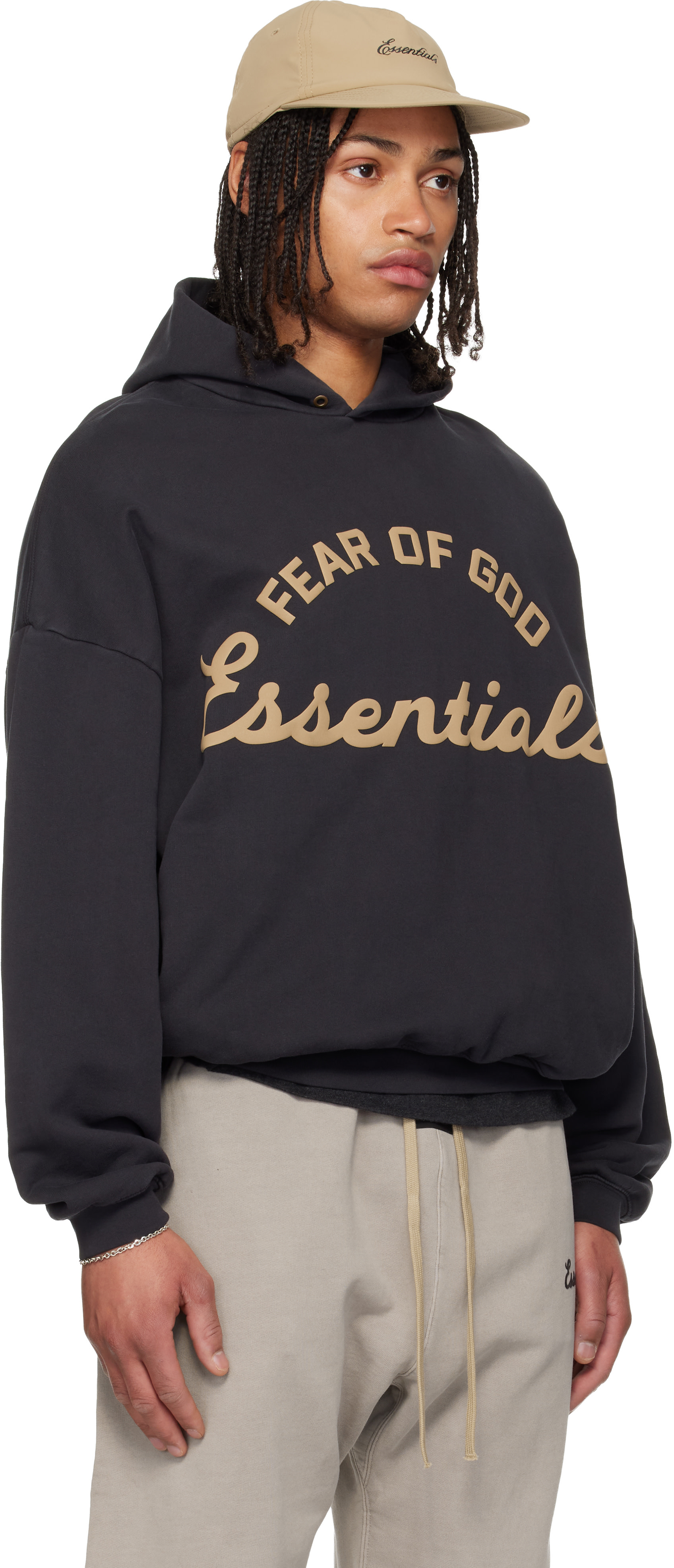 Fear of God ESSENTIALS - 블랙 트레이닝 90s 후디