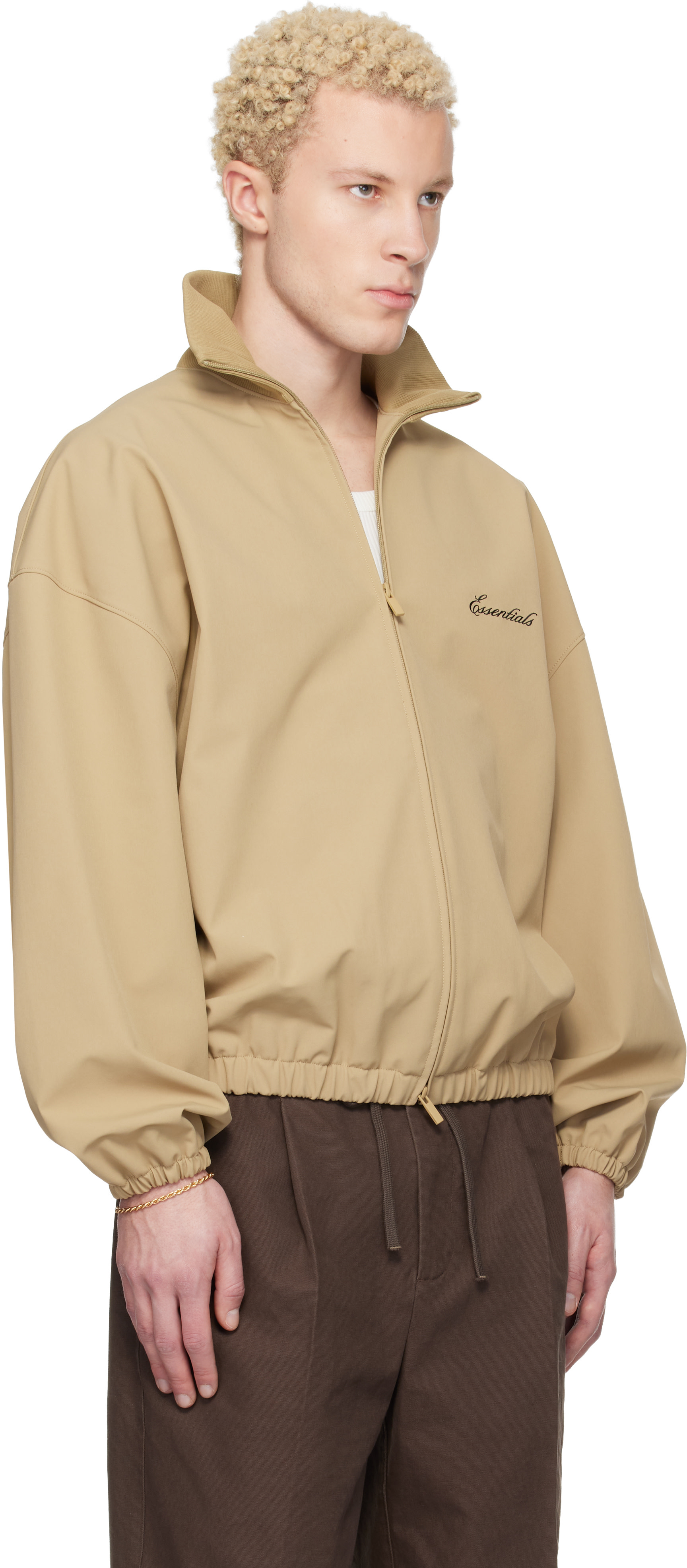 Fear of God ESSENTIALS - ベージュ Signature Full Zip トラックジャケット