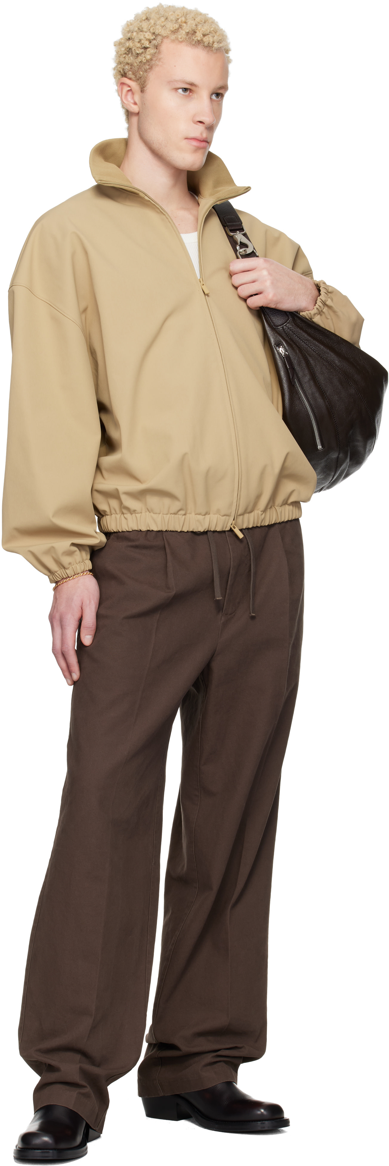 Fear of God ESSENTIALS - ベージュ Signature Full Zip トラックジャケット