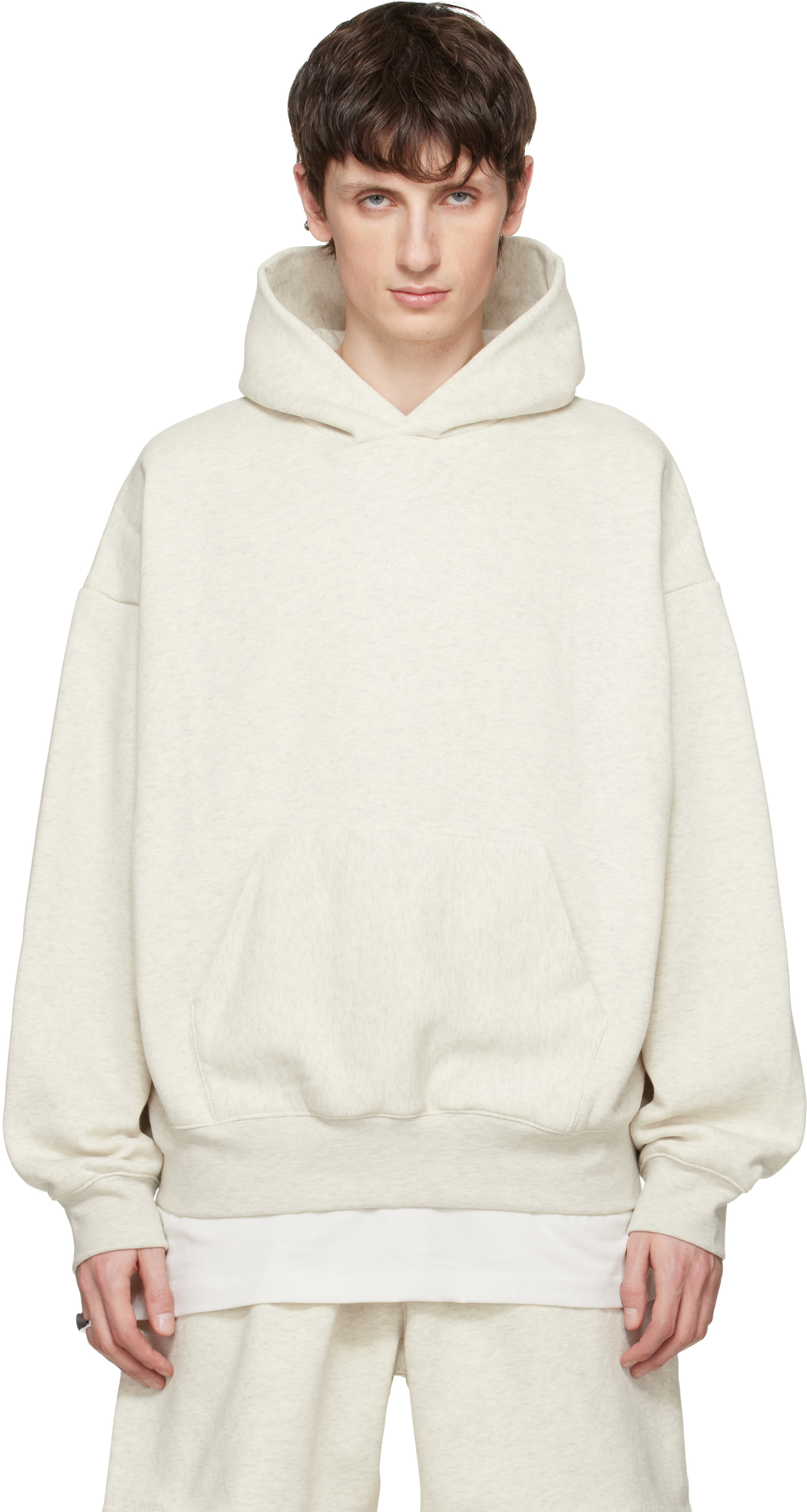Fear of God ESSENTIALS - 그레이 시그니처 클래식 후디