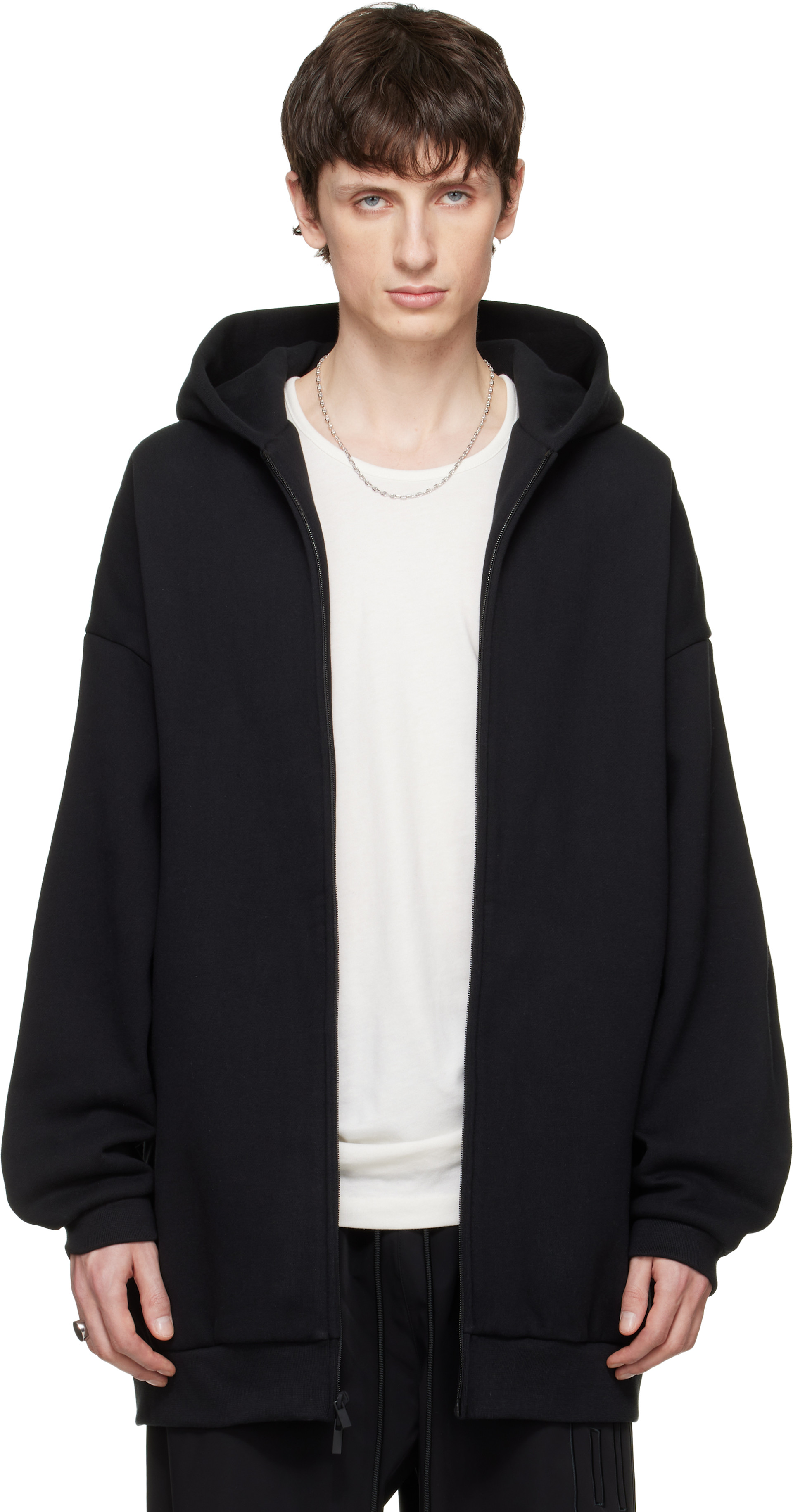 Fear of God ESSENTIALS - 블랙 프로퍼티 라운지 집업 후디