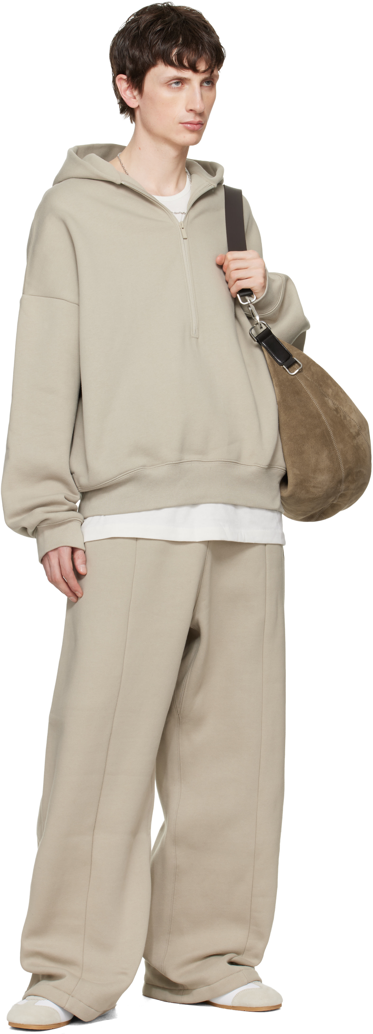 Fear of God ESSENTIALS - グレー 'Property' Lounge ハーフジップ フーディ