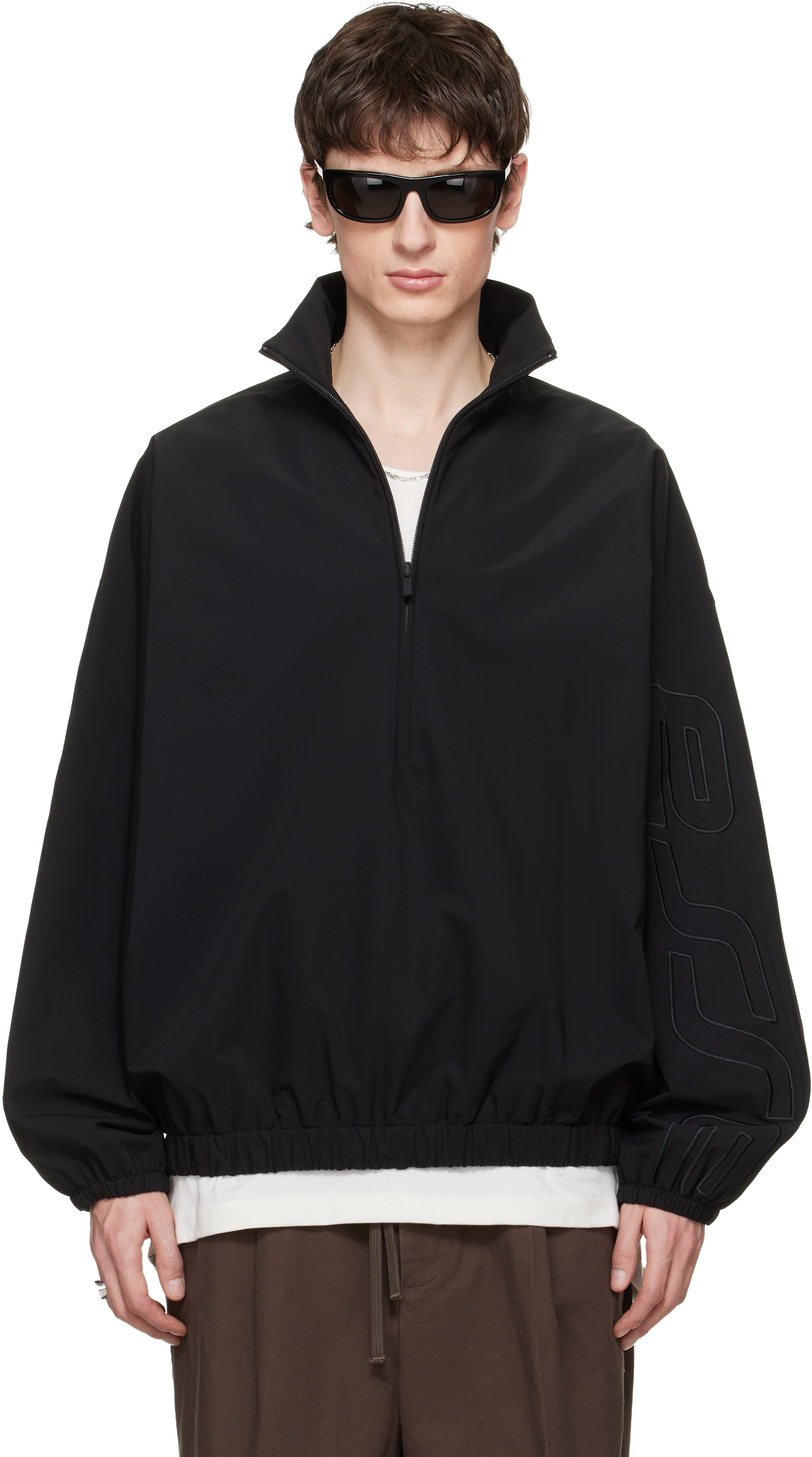 Fear of God ESSENTIALS: ブラック Active Trace ハーフジップ