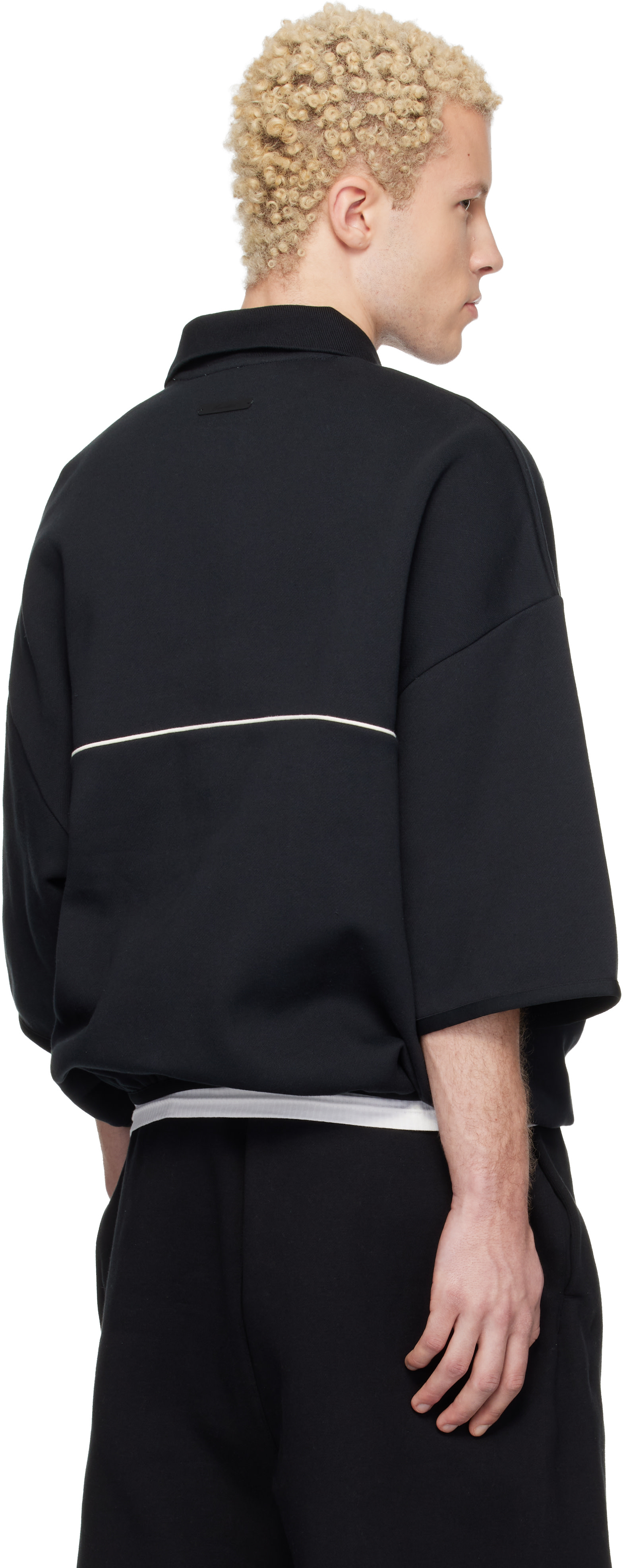 Fear of God ESSENTIALS - 블랙 액티브 트레이스 모던 폴로 셔츠