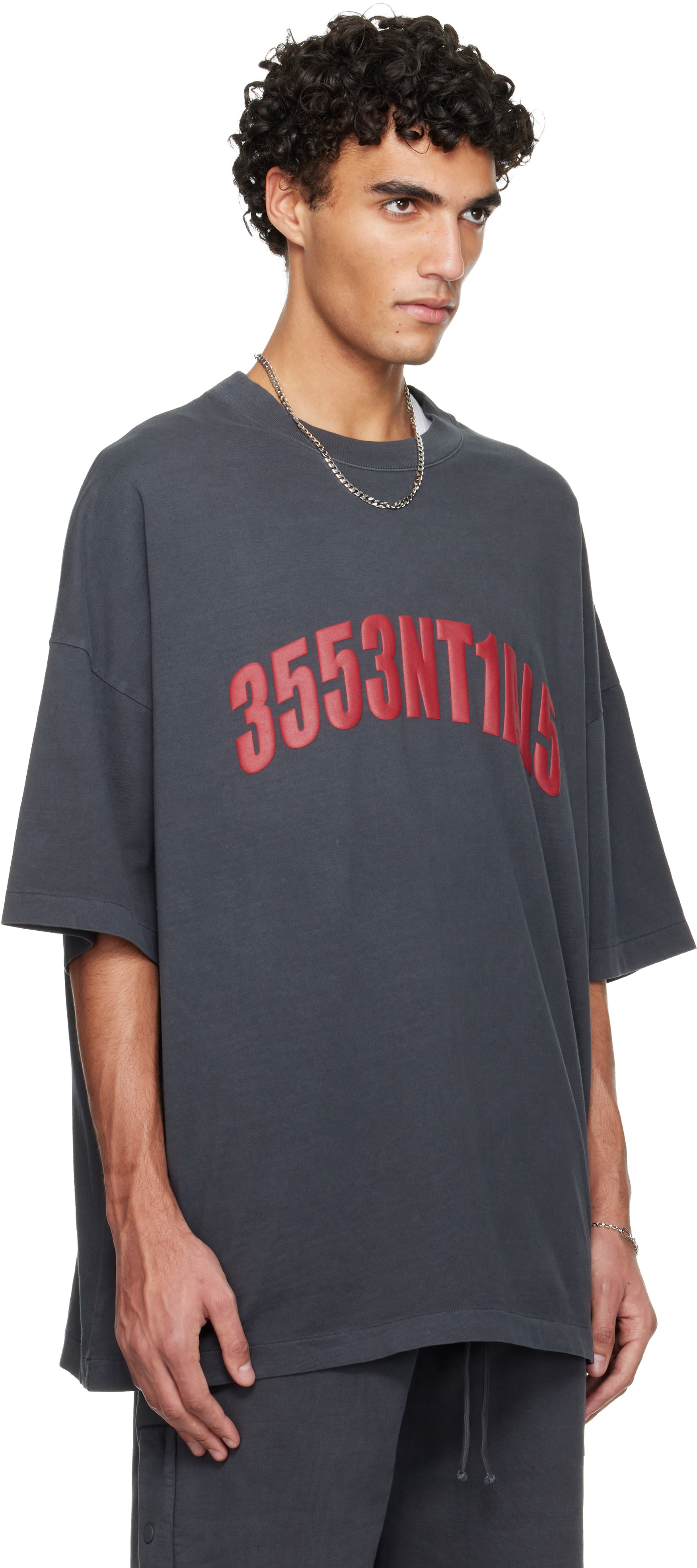FOG エッセンシャルズ Tシャツ チャコール グレー XXS メンズ FEAR OF