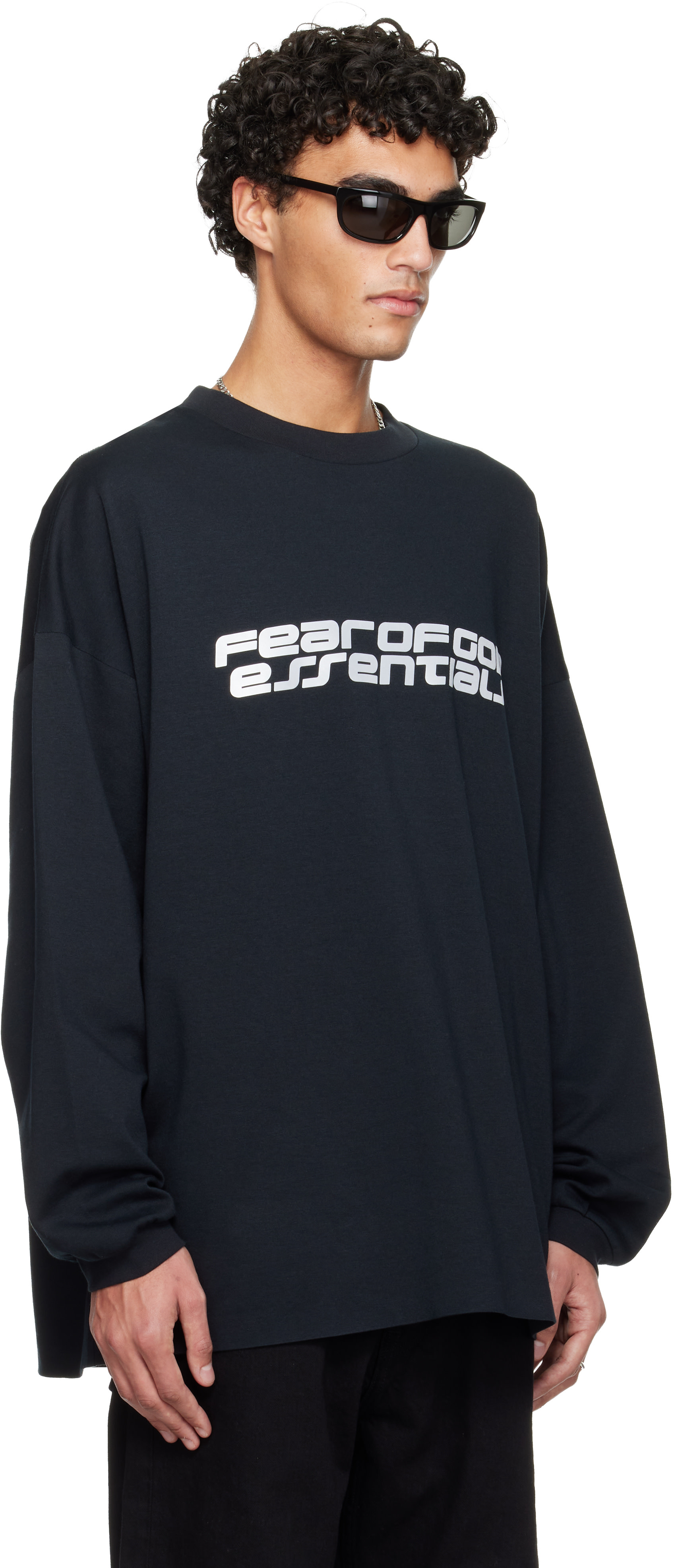 Fear of God ESSENTIALS: Black Holiday Ponte 90s Long Sleeve T