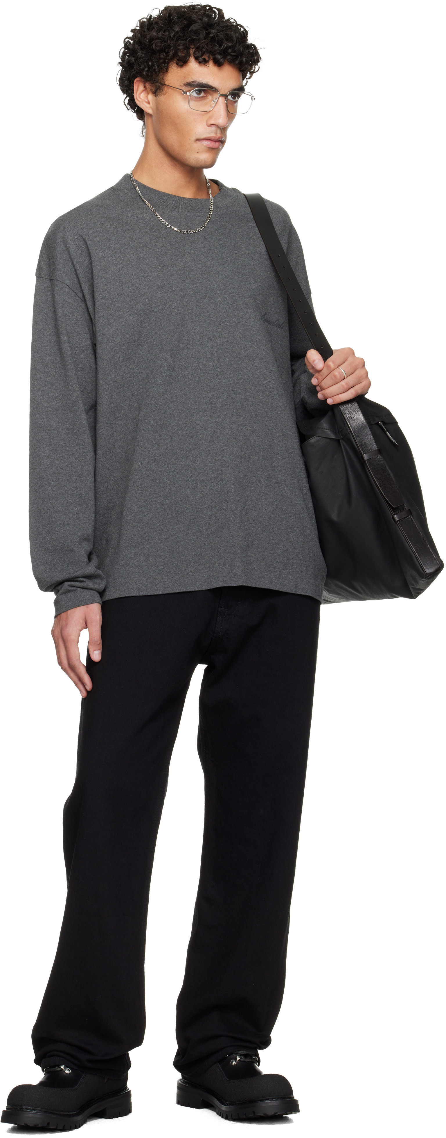 Fear of God ESSENTIALS: グレー Holiday Classic 長袖Tシャツ
