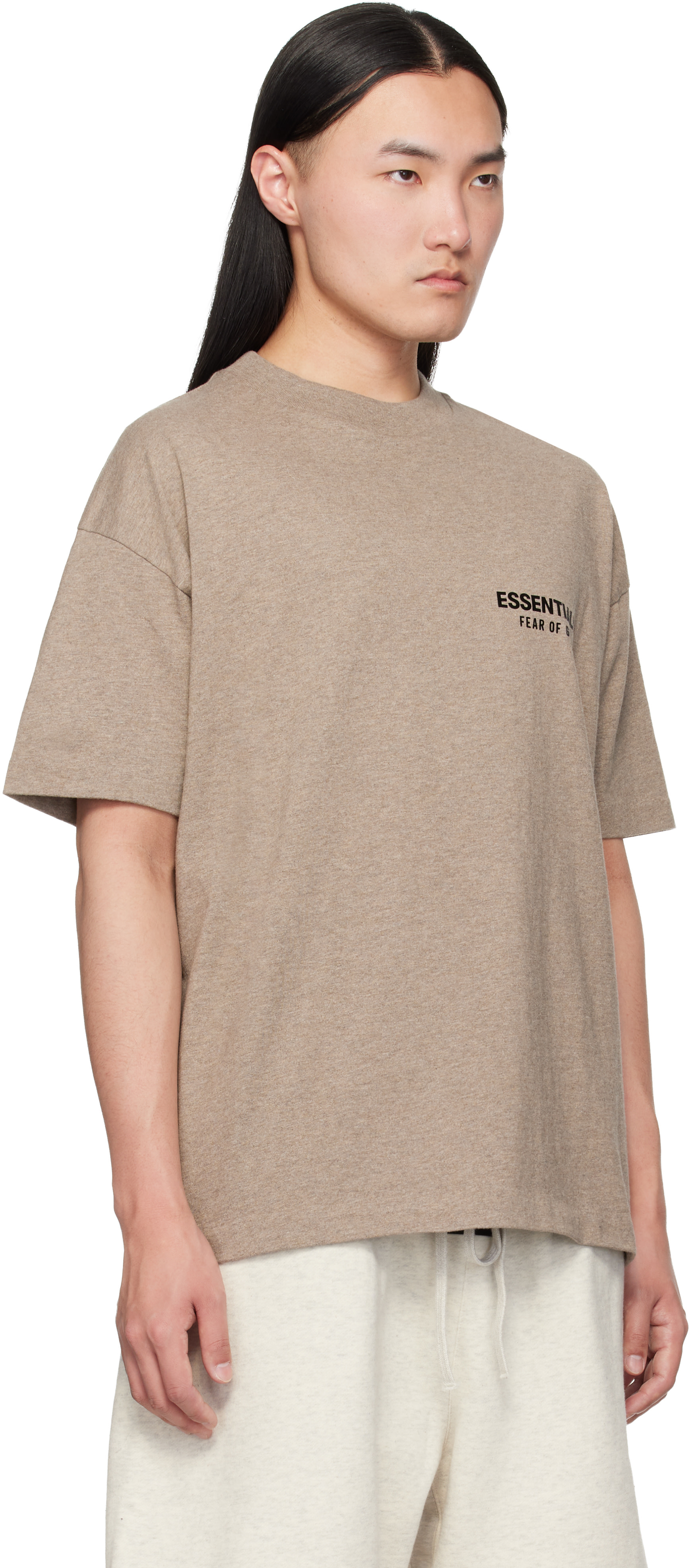 Fear of God ESSENTIALS - T-shirt beige à coupe classique