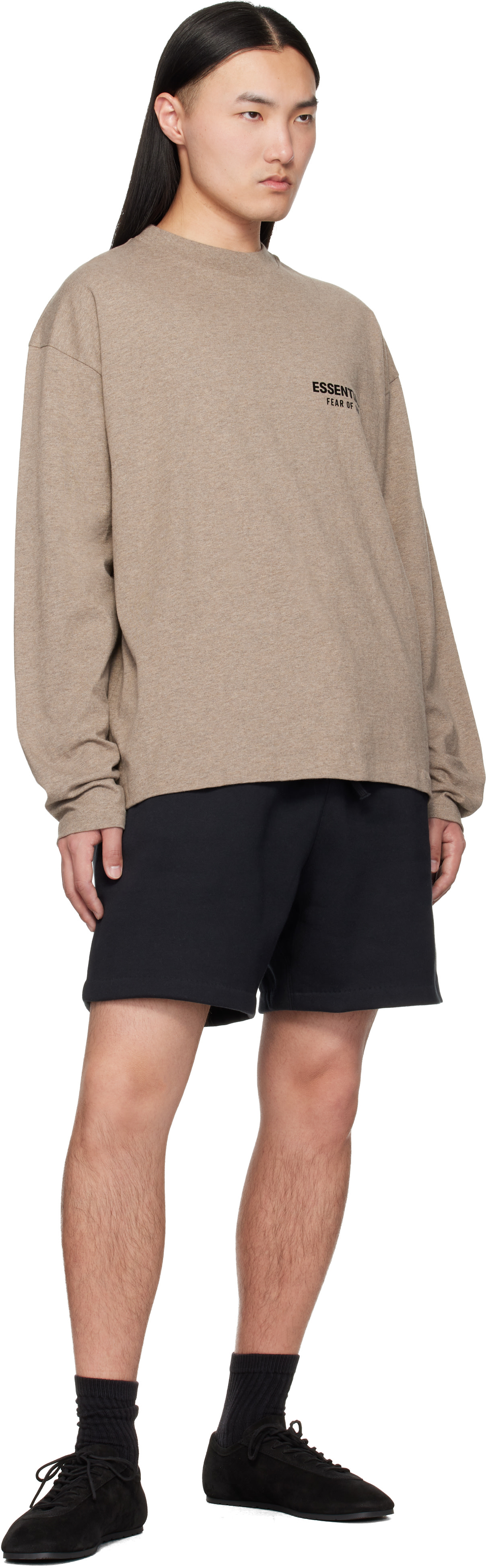 Fear of God ESSENTIALS: ベージュ Classic Fit 長袖Tシャツ | SSENSE 日本