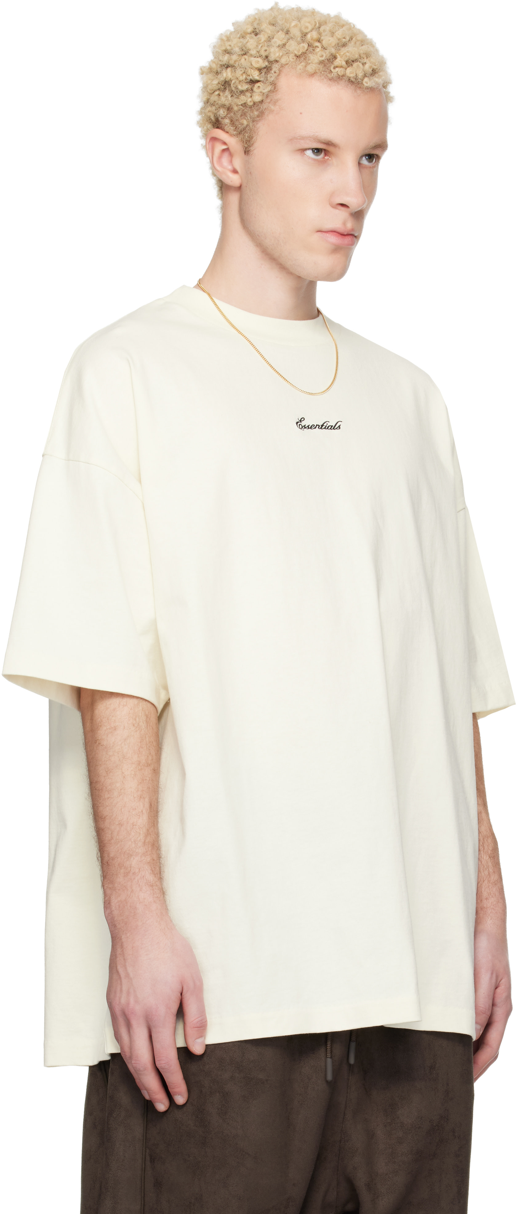 Fear of God ESSENTIALS: オフホワイト Signature 90s 半袖Tシャツ