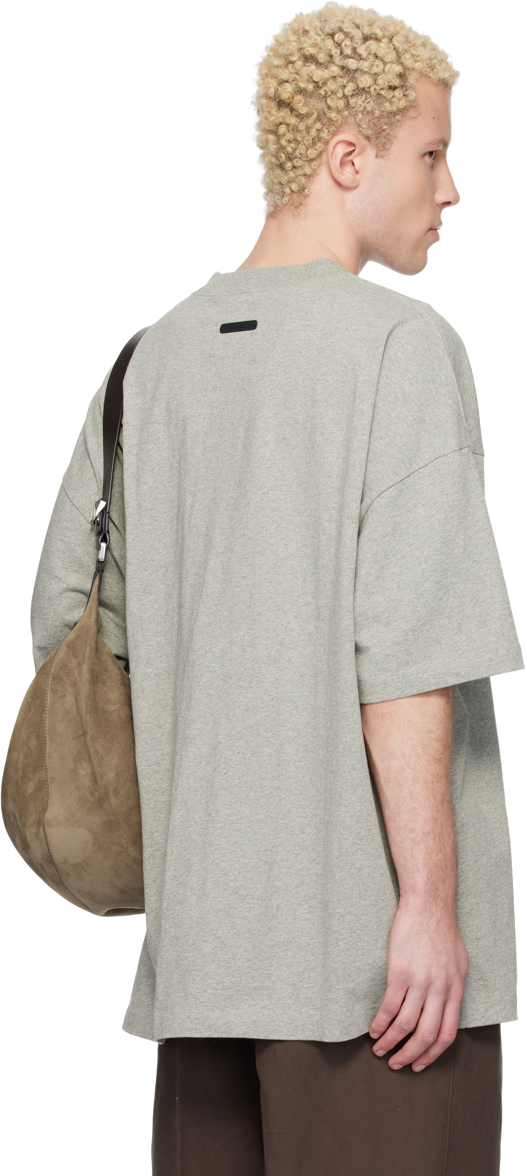 Fear of God ESSENTIALS: Gray Signature 90s Short Sleeve T-shirt