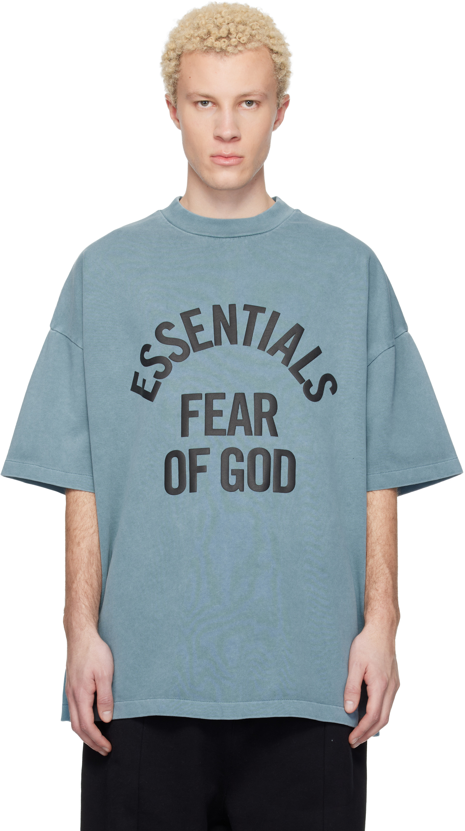 Fear of God ESSENTIALS: Blue Campus 90s Short Sleeve T-shirt