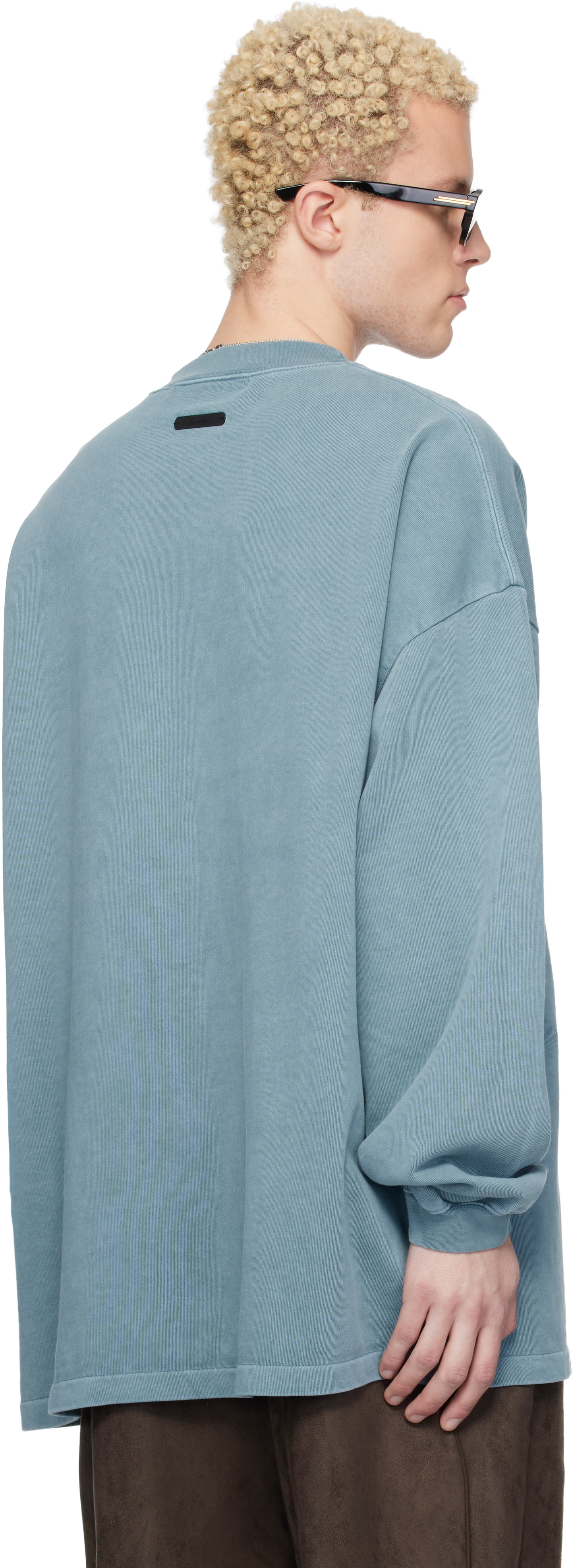 Fear of God ESSENTIALS: ブルー Campus 90s 長袖Tシャツ | SSENSE 日本