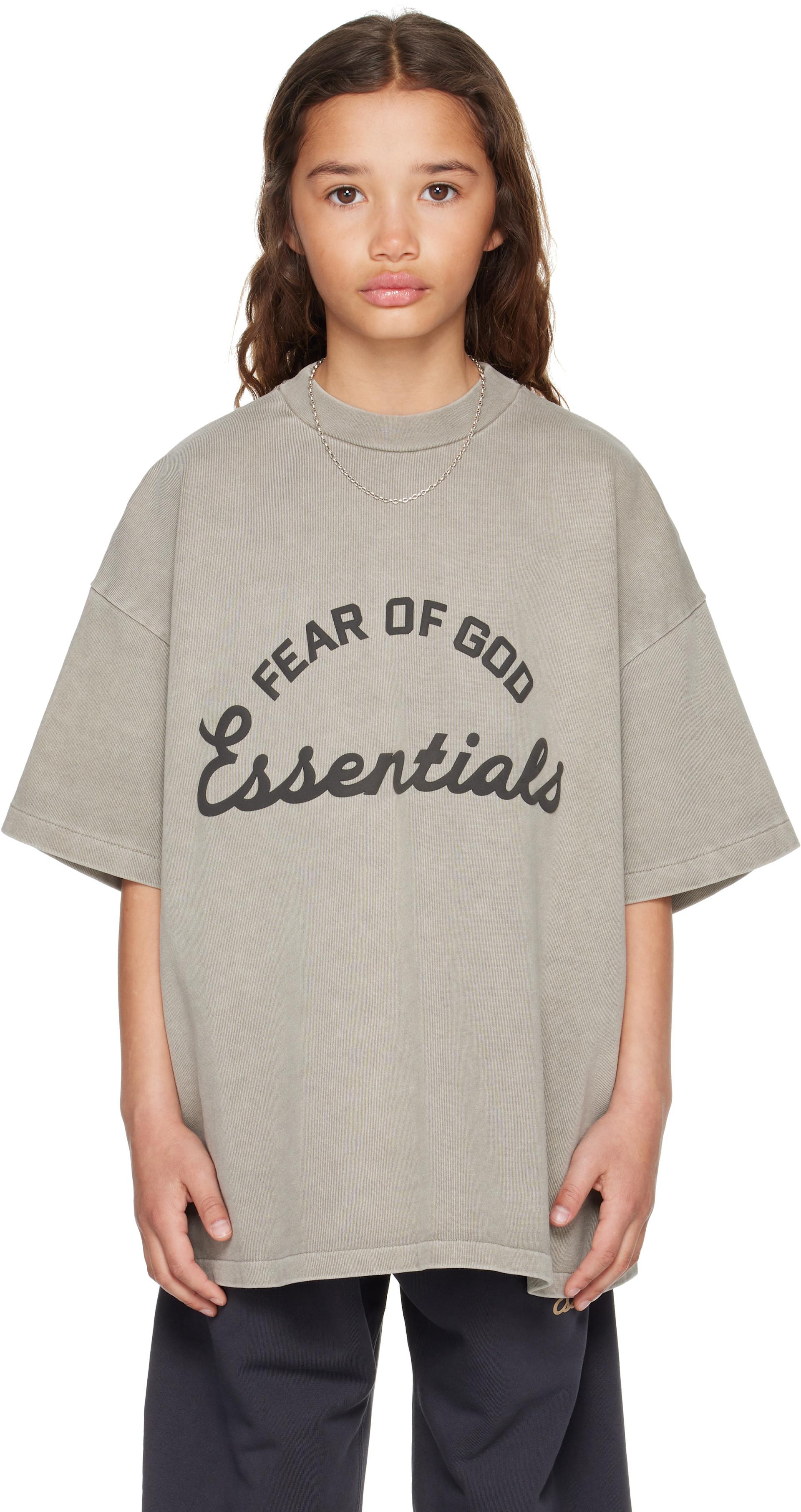 Fear of God ESSENTIALS - 키즈 그레이 트레이닝 90s 티셔츠